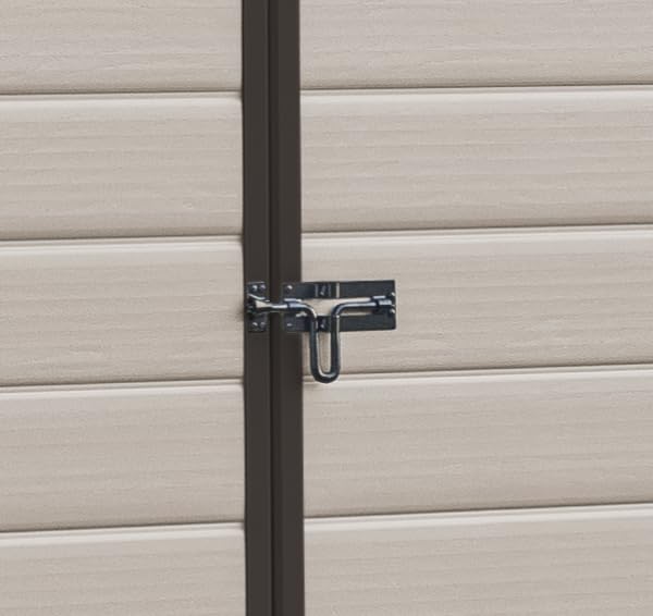 Keter Manor Apex Garden Shed - 6 x 5 ft, Double Door, Beige