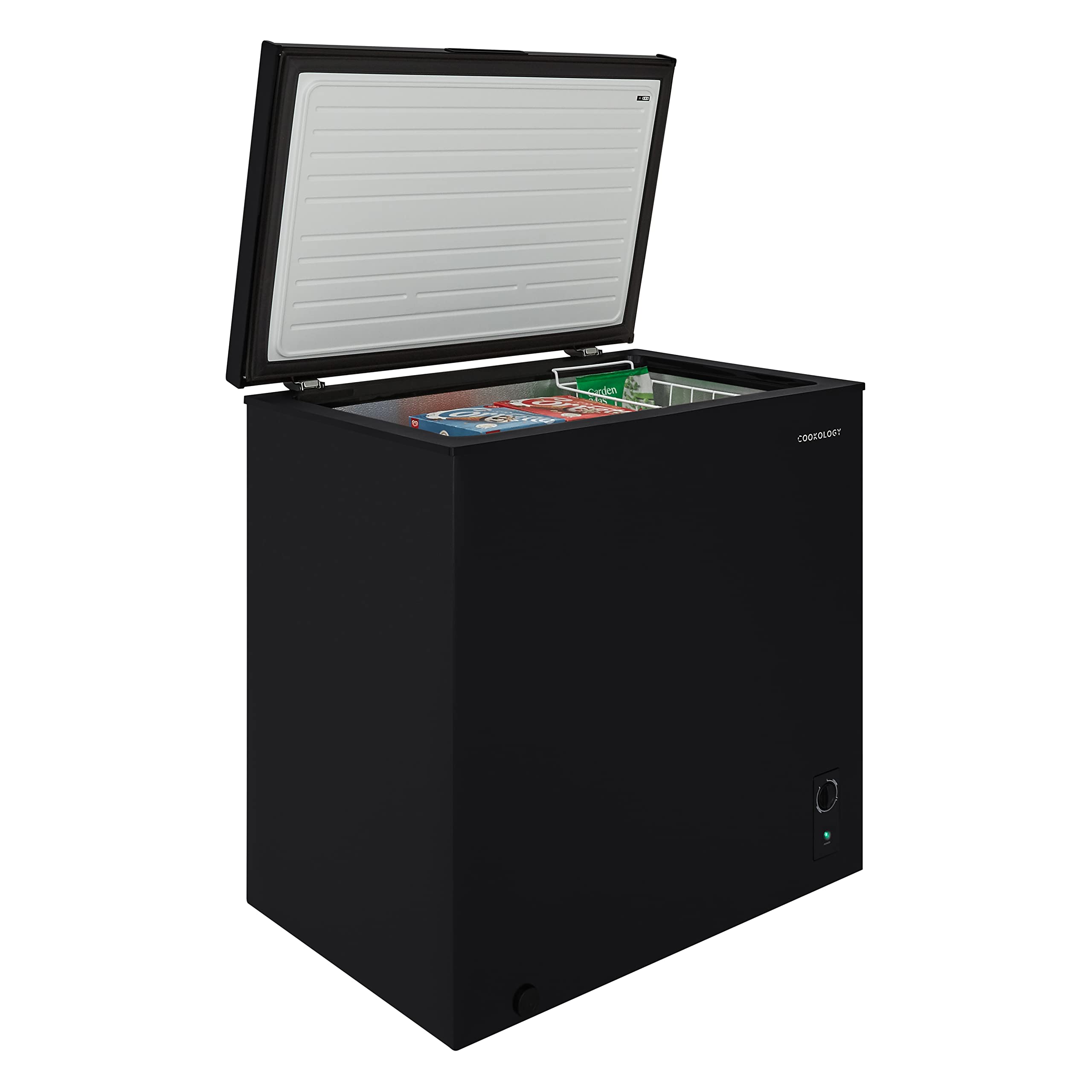 Cookology Chest Freezer - 418L Freestanding, Black
