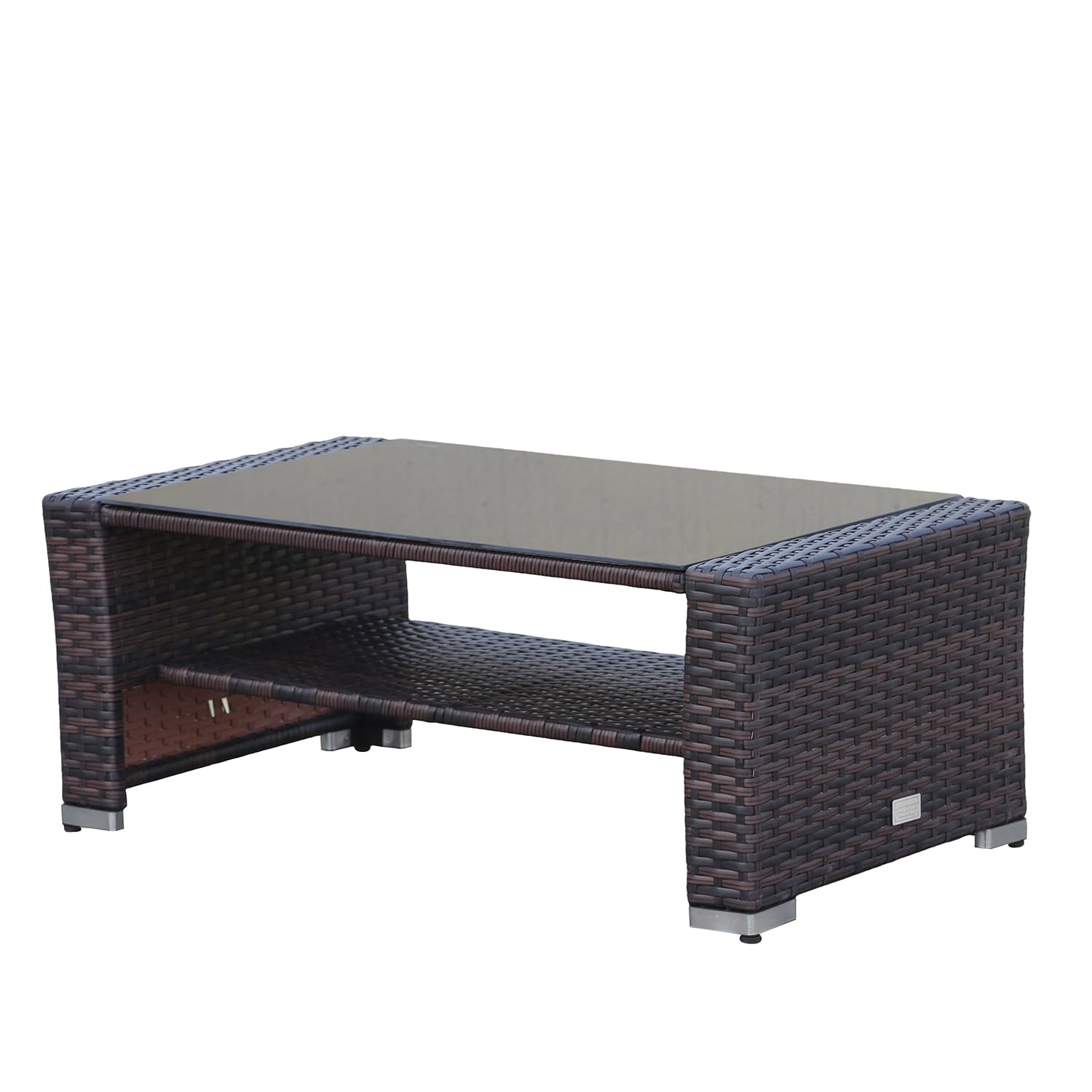 Goods Emporium Rattan Garden Furniture Set, 4-Seater - Outdoor Sofa Set, Dark Grey