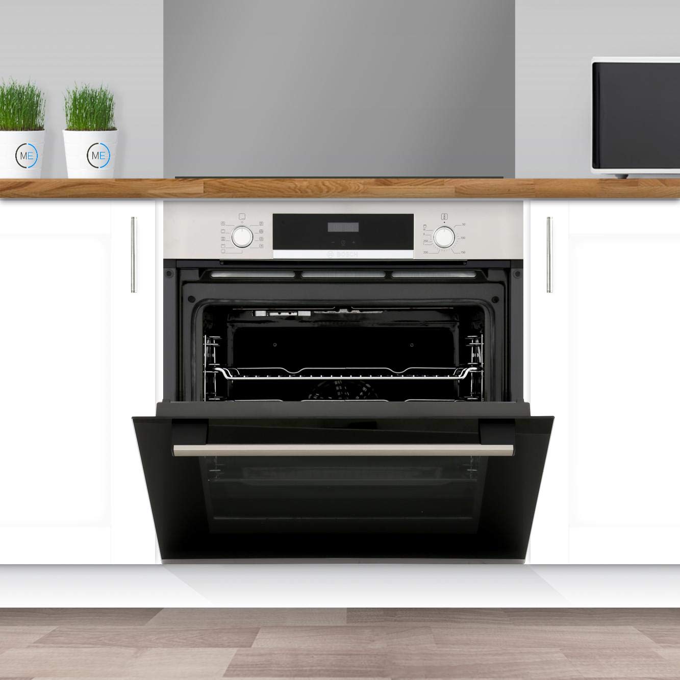 Bosch Series 2 HHF113BR0B Built-in Single Oven, A Rated, Stainless Steel