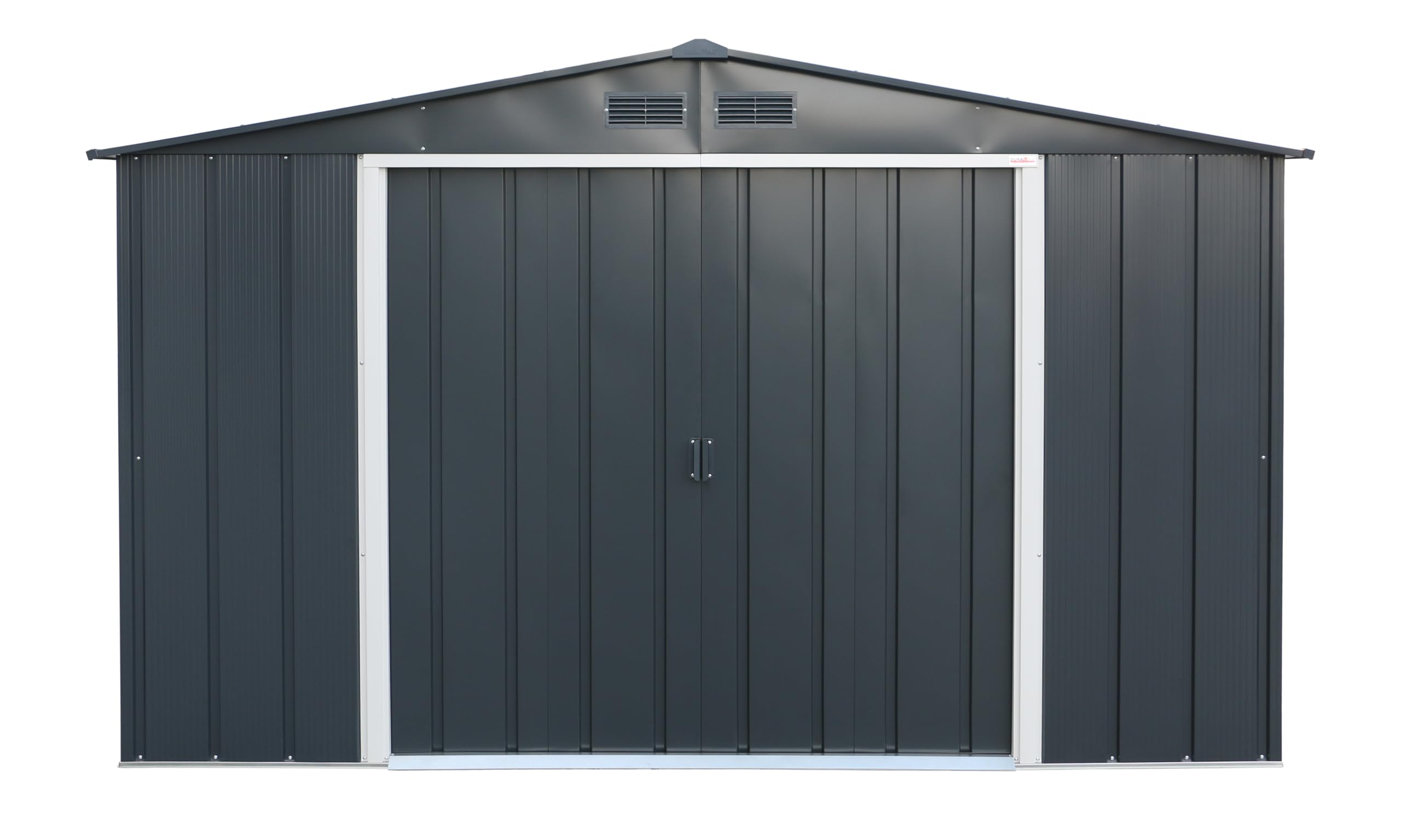 Duramax ECO Metal Garden Shed - 10 x 8 ft (7.80 m2), Galvanized Steel, Anthracite