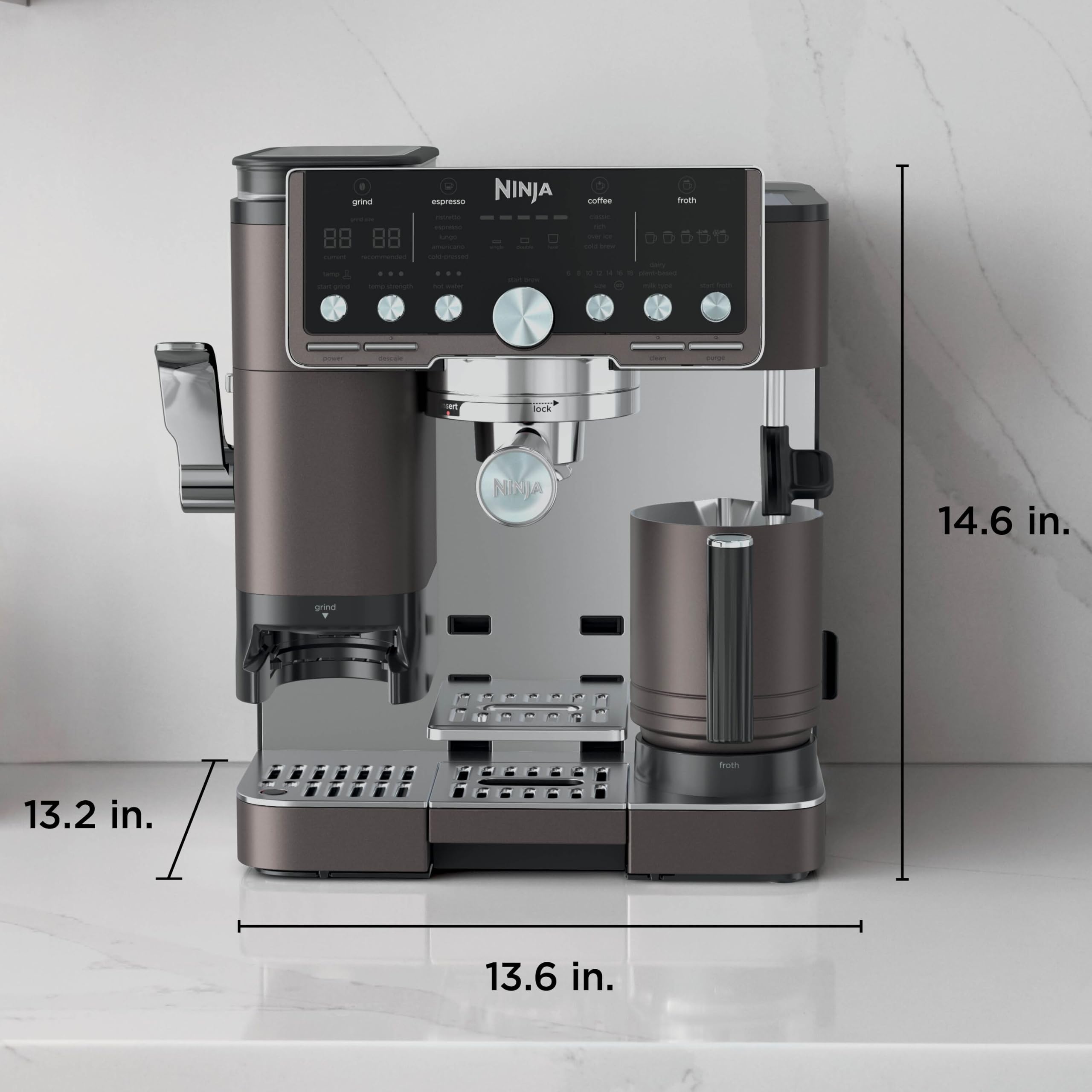 Ninja Luxe Premier Coffee Machine - 3-in-1 Espresso/Cold Brew/Filter, Black