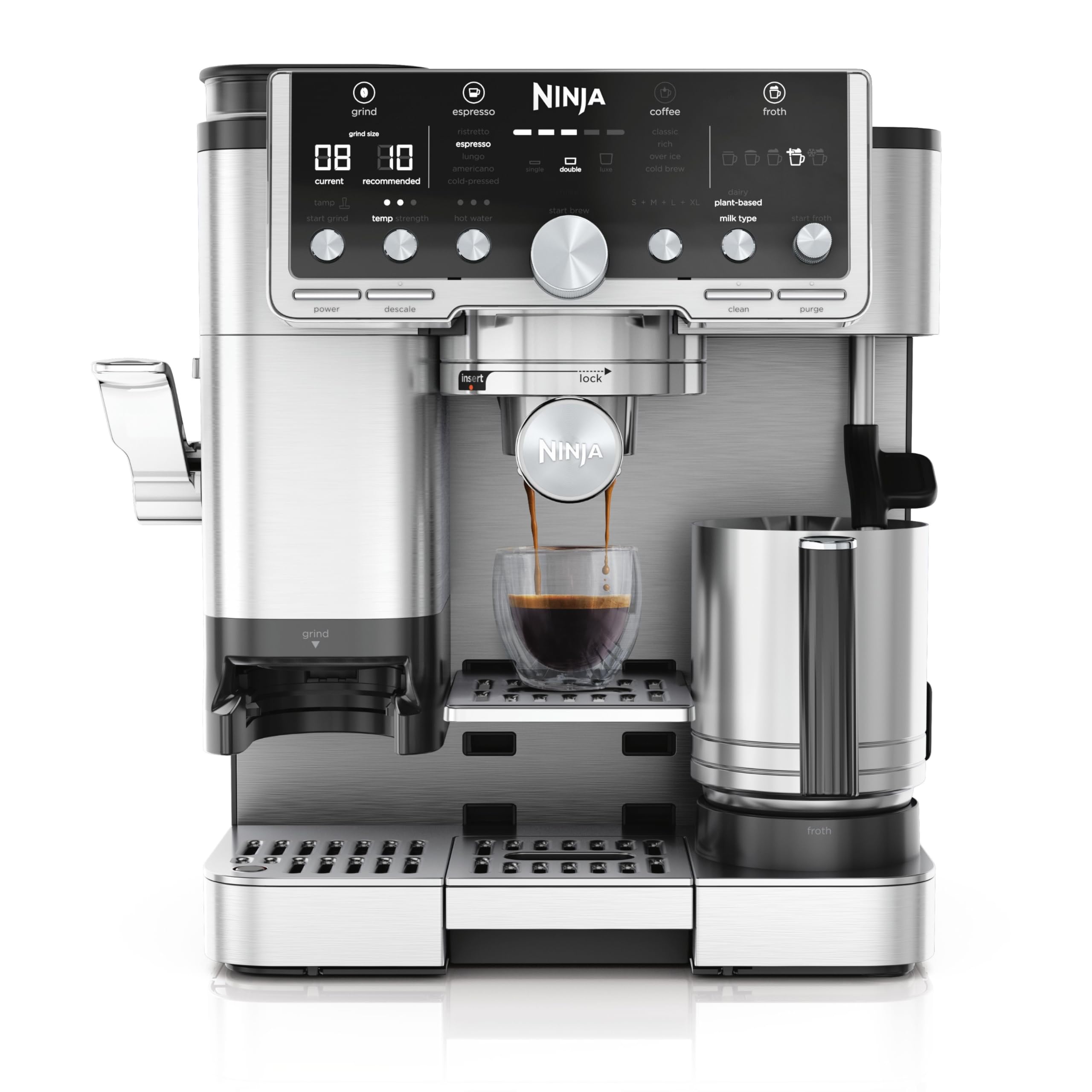 Ninja Luxe Premier Coffee Machine - 3-in-1 Espresso/Cold Brew/Filter, Black