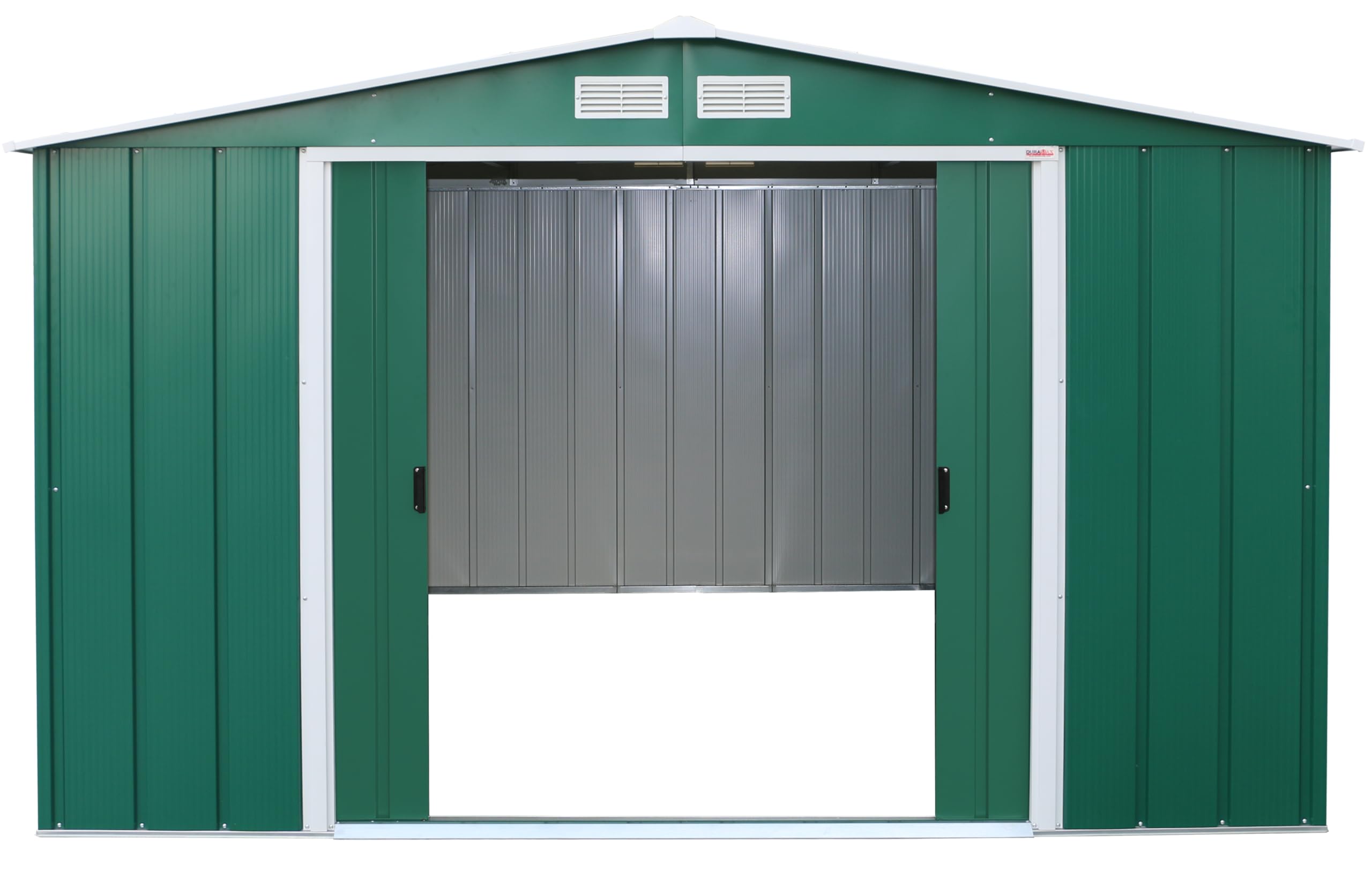 Duramax ECO Metal Garden Shed - 10 x 8 ft (7.80 m2), Galvanized Steel, Anthracite