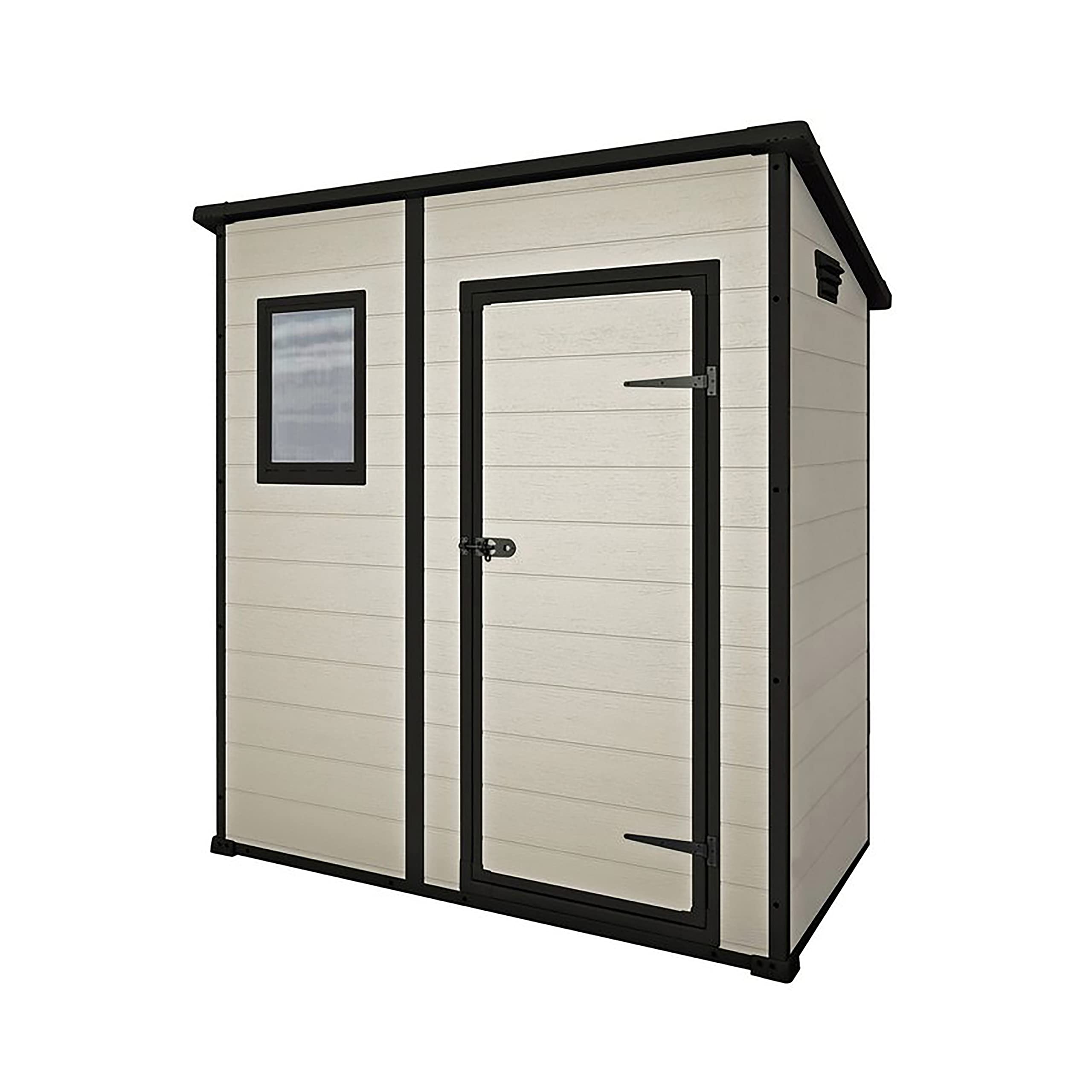 Keter Manor Pent Garden Shed, Single Door - 6 x 4 ft, Beige