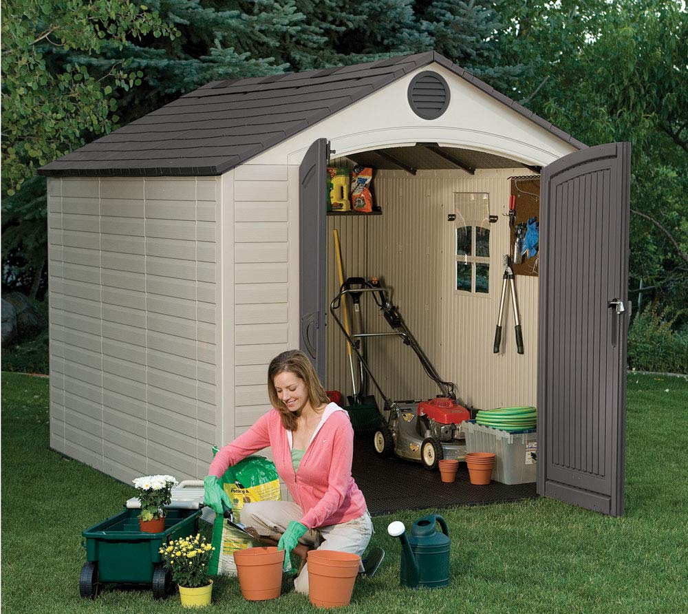 Lifetime 60310 Garden Storage Shed - 7 x 9.5 ft (213 x 289cm), HDPE, Tan