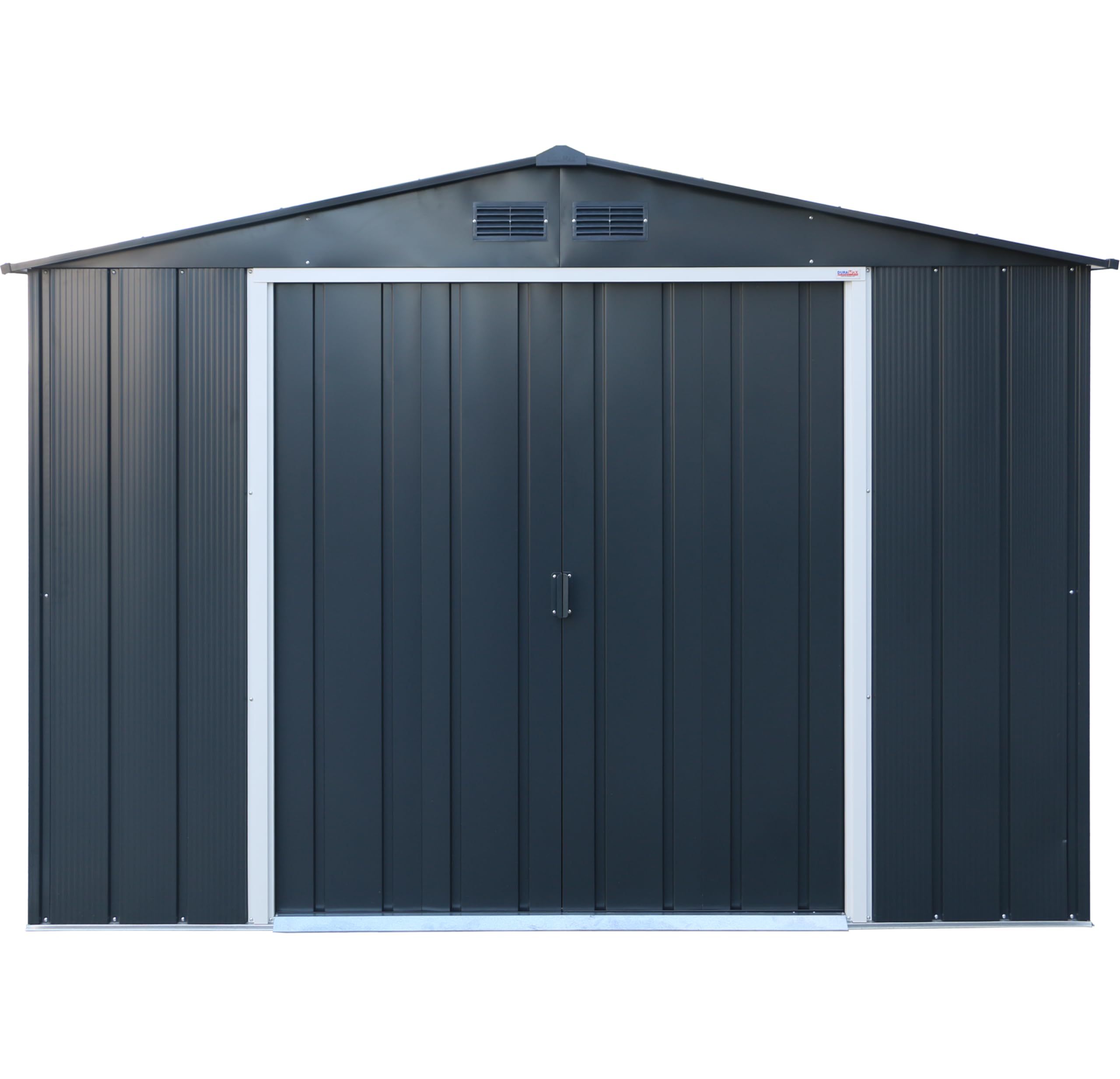 Duramax ECO Metal Garden Shed - 10 x 8 ft (7.80 m2), Galvanized Steel, Anthracite