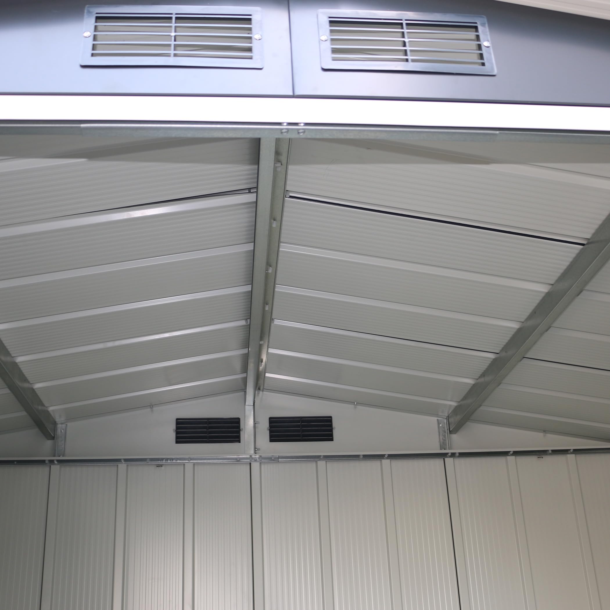 Duramax ECO Metal Garden Shed - 10 x 8 ft (7.80 m2), Galvanized Steel, Anthracite