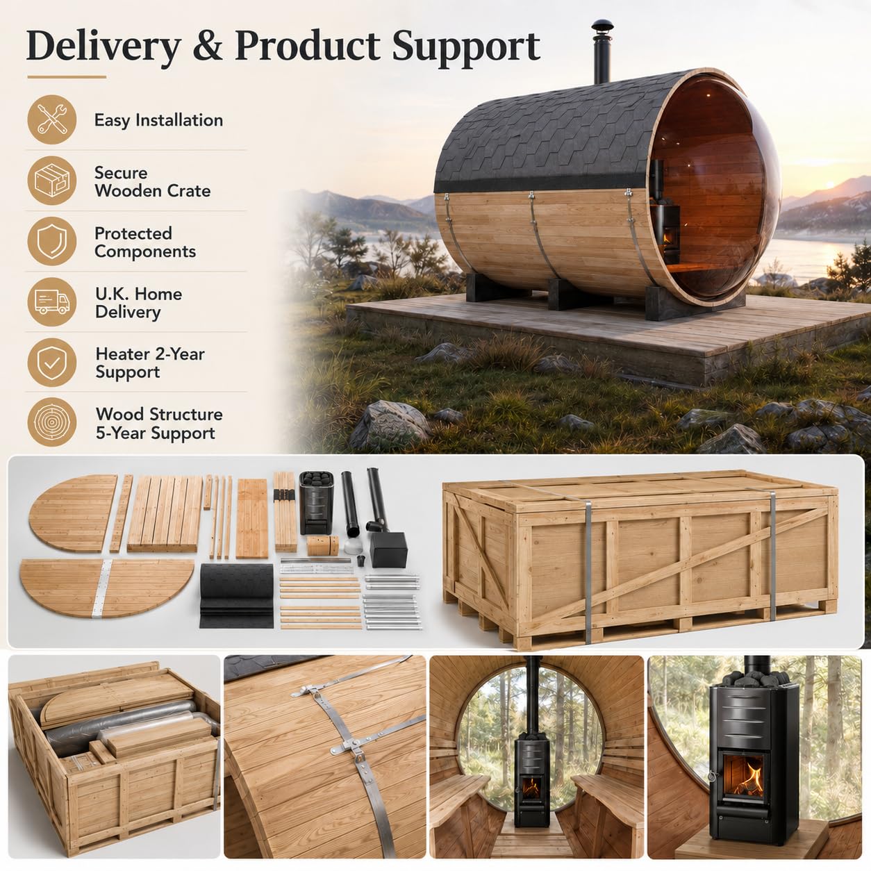 Infrared Sauna, 2-3 Person - 2700W, WiFi App Control, Black Aluminium Exterior