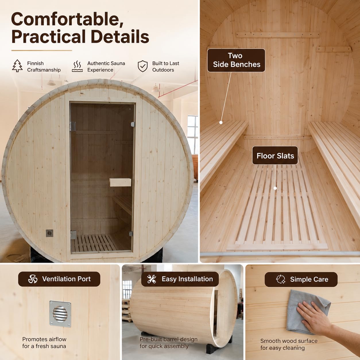 Infrared Sauna, 2-3 Person - 2700W, WiFi App Control, Black Aluminium Exterior