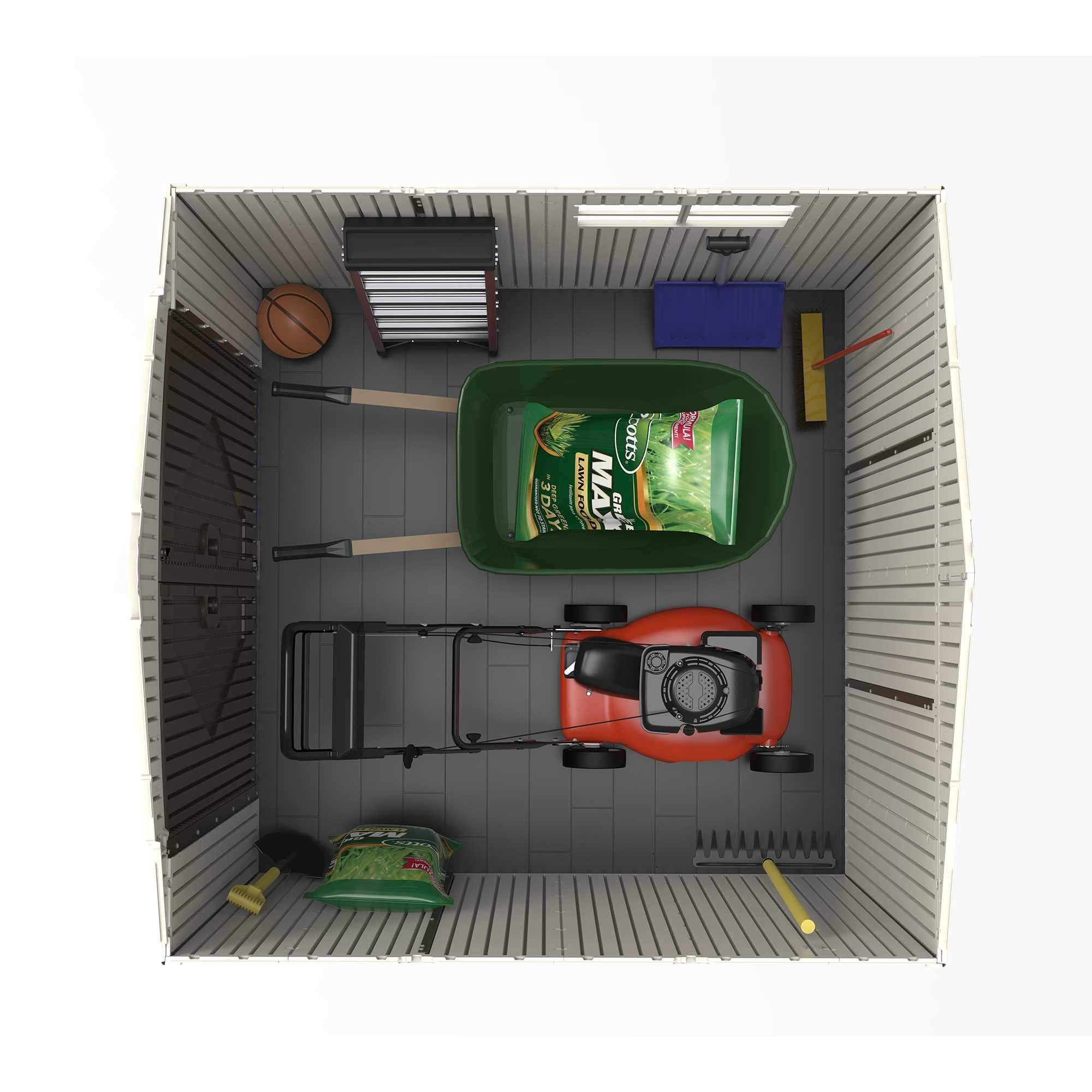 Lifetime 60310 Garden Storage Shed - 7 x 9.5 ft (213 x 289cm), HDPE, Tan