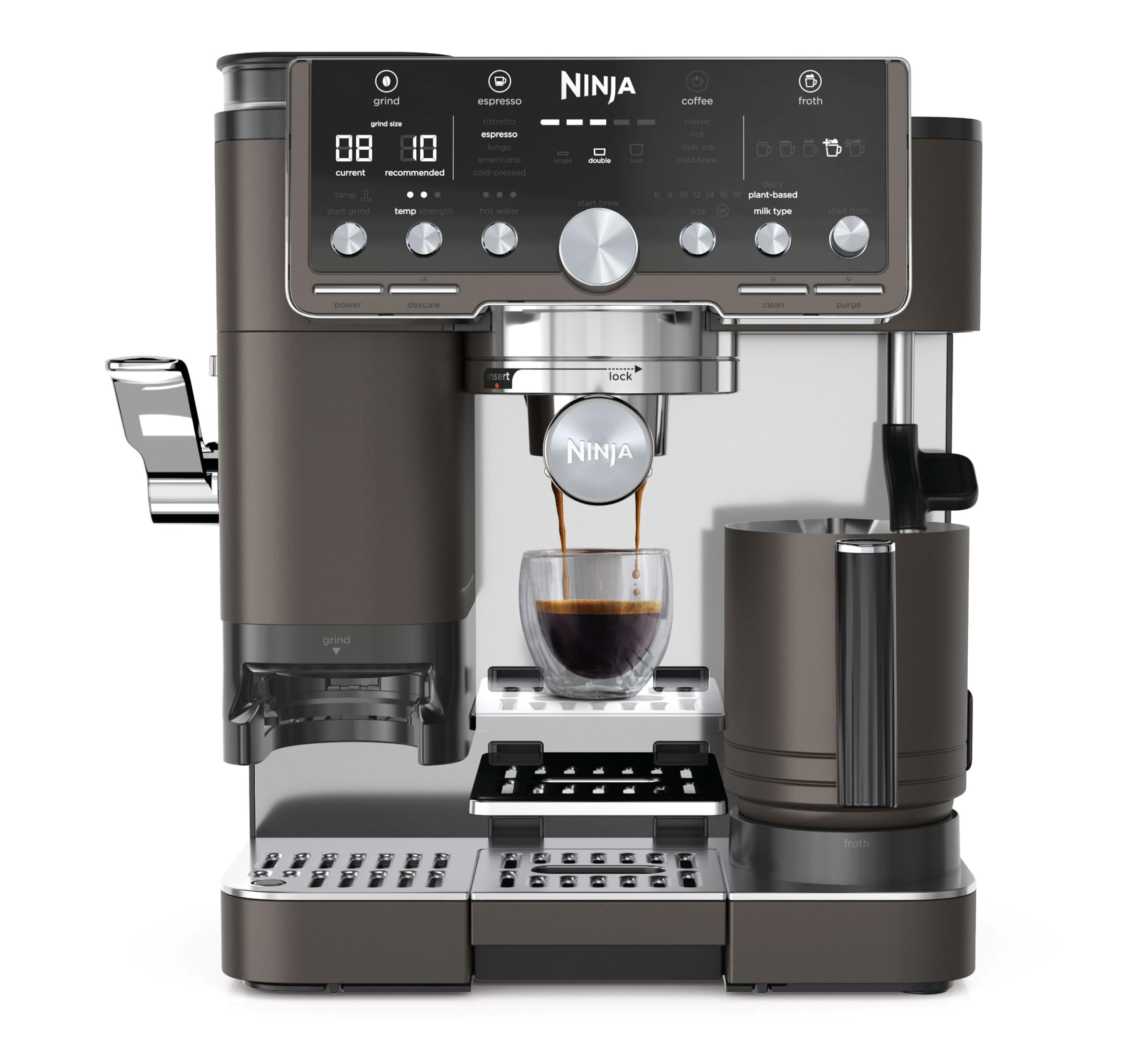Ninja Luxe Premier Coffee Machine - 3-in-1 Espresso/Cold Brew/Filter, Black