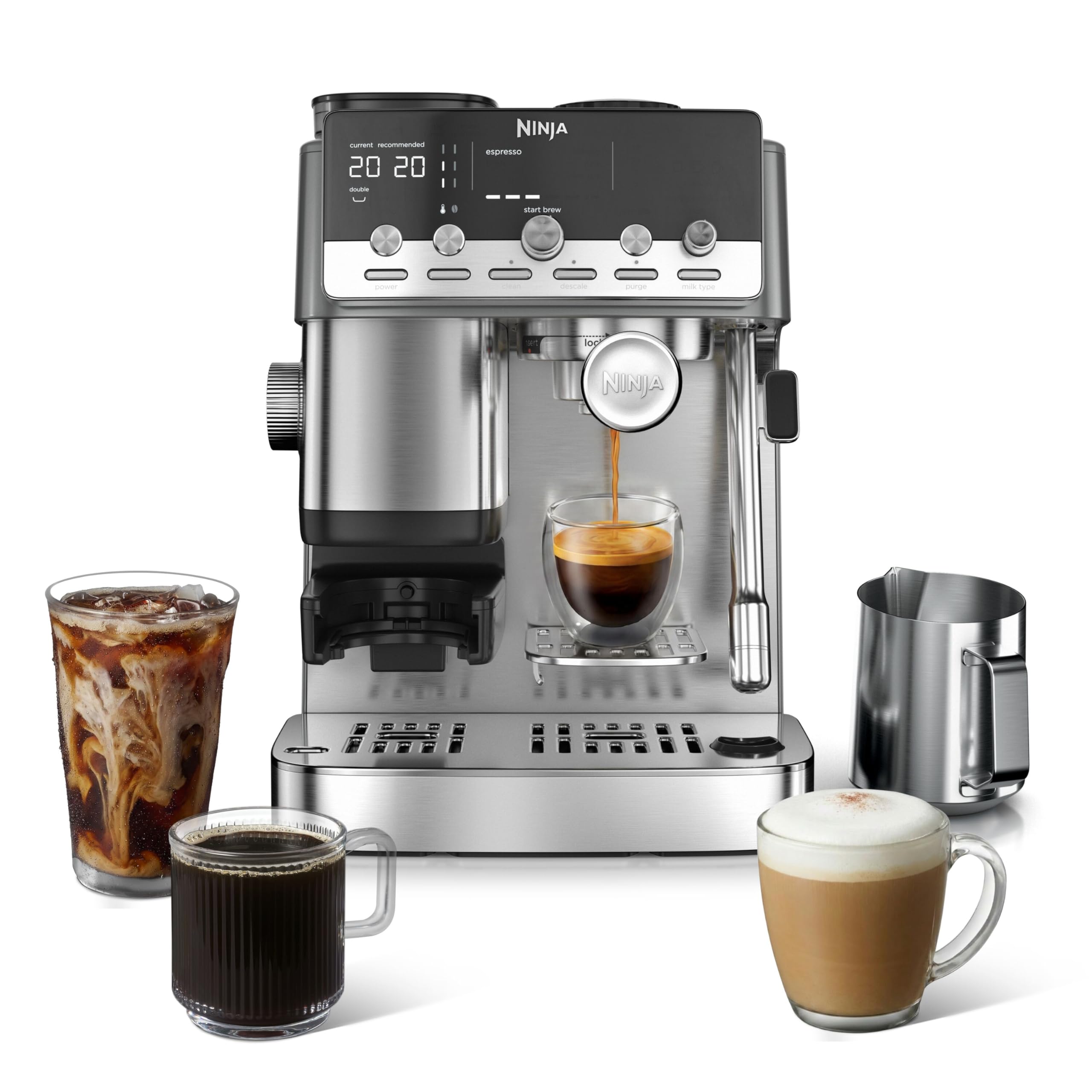 Ninja Luxe Premier Coffee Machine - 3-in-1 Espresso/Cold Brew/Filter, Black
