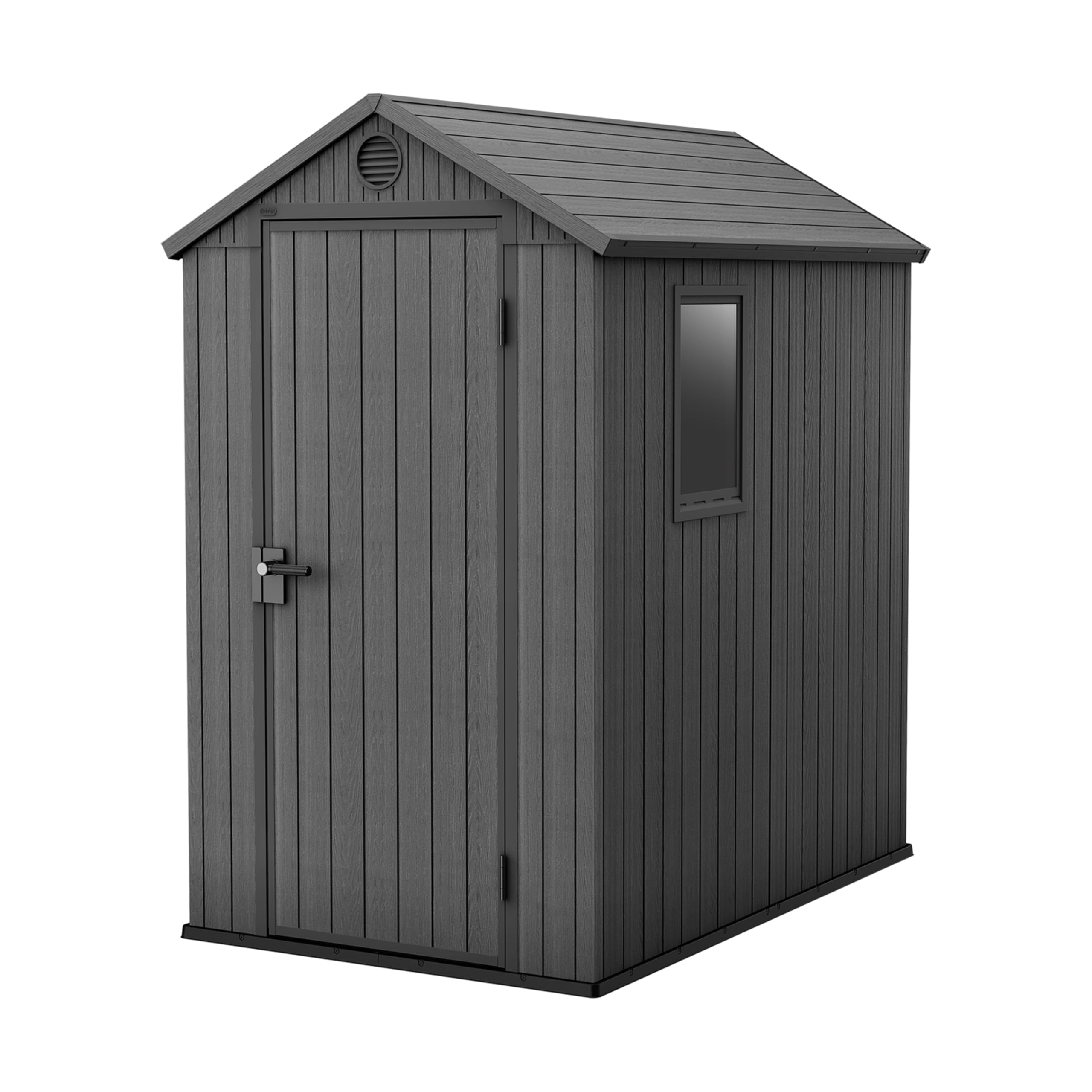 Keter Darwin Apex Garden Shed, Single Door - 6 x 4 ft, Grey