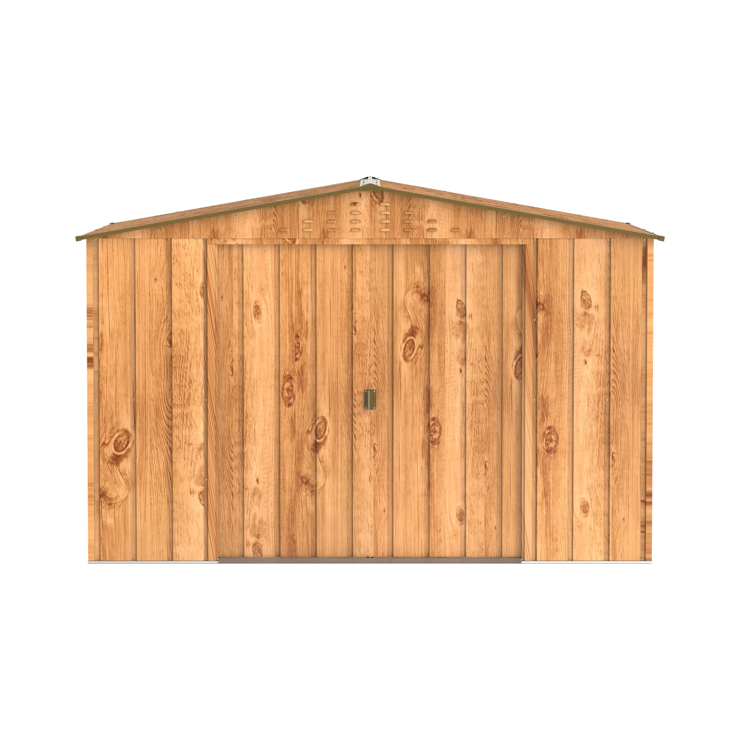Duramax TOP Metal Garden Shed - 10 x 8 ft (7.83 m2), Galvanized Steel, Woodgrain