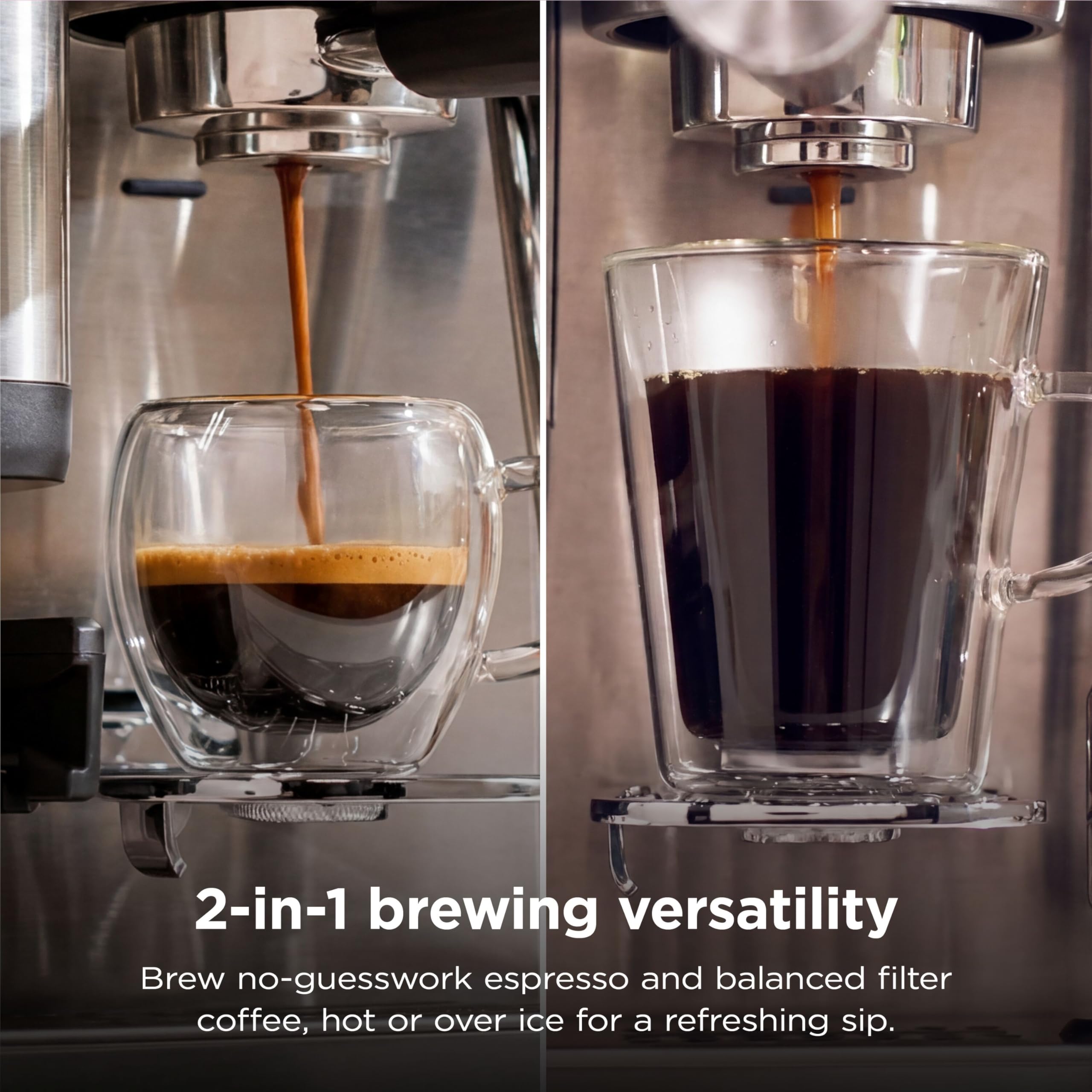 Ninja Luxe Premier Coffee Machine - 3-in-1 Espresso/Cold Brew/Filter, Black