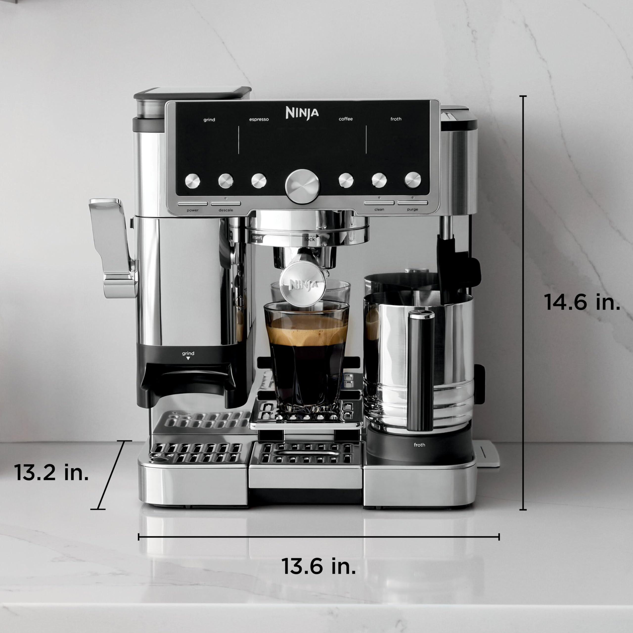 Ninja Luxe Premier Coffee Machine - 3-in-1 Espresso/Cold Brew/Filter, Black