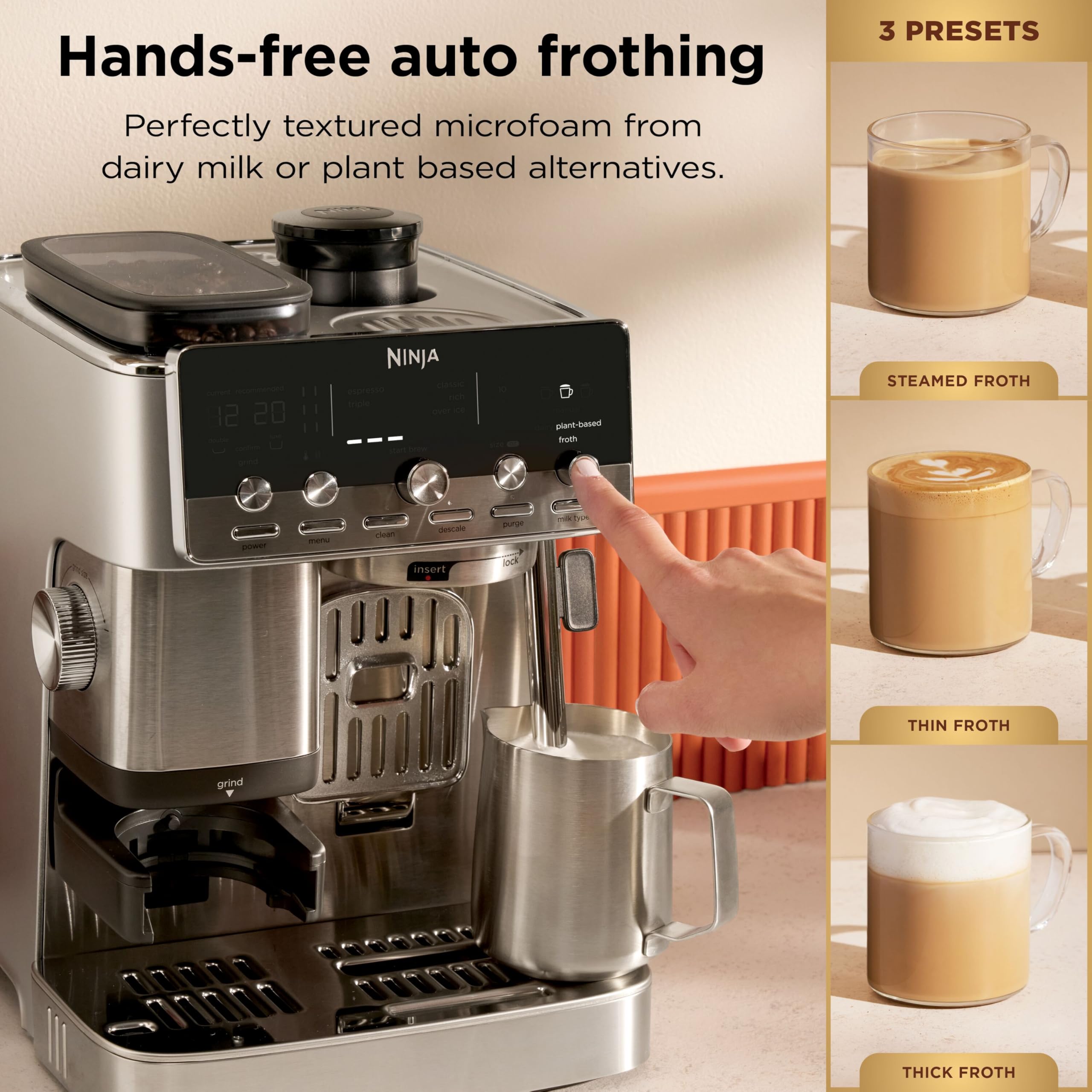 Ninja Luxe Premier Coffee Machine - 3-in-1 Espresso/Cold Brew/Filter, Black