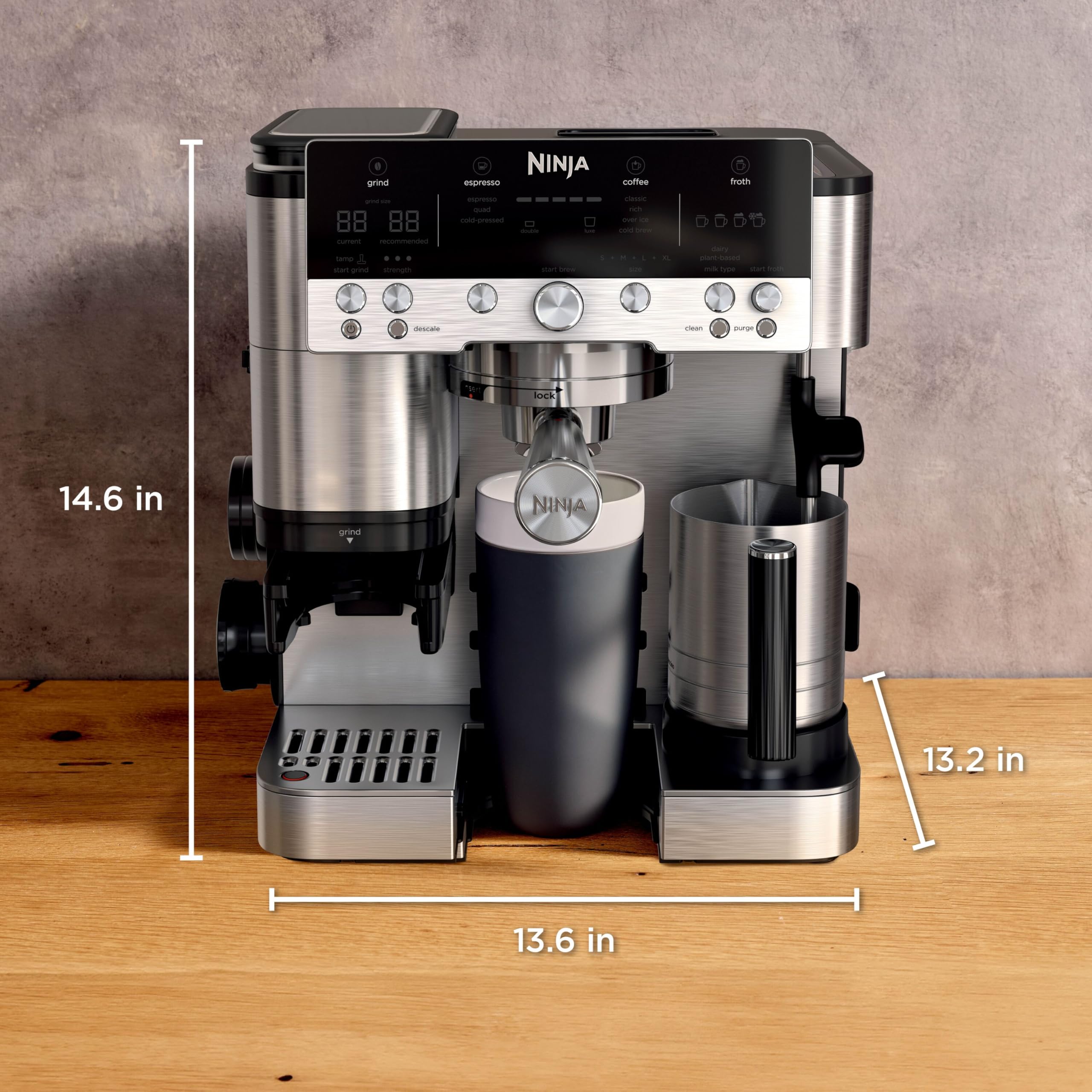 Ninja Luxe Premier Coffee Machine - 3-in-1 Espresso/Cold Brew/Filter, Black