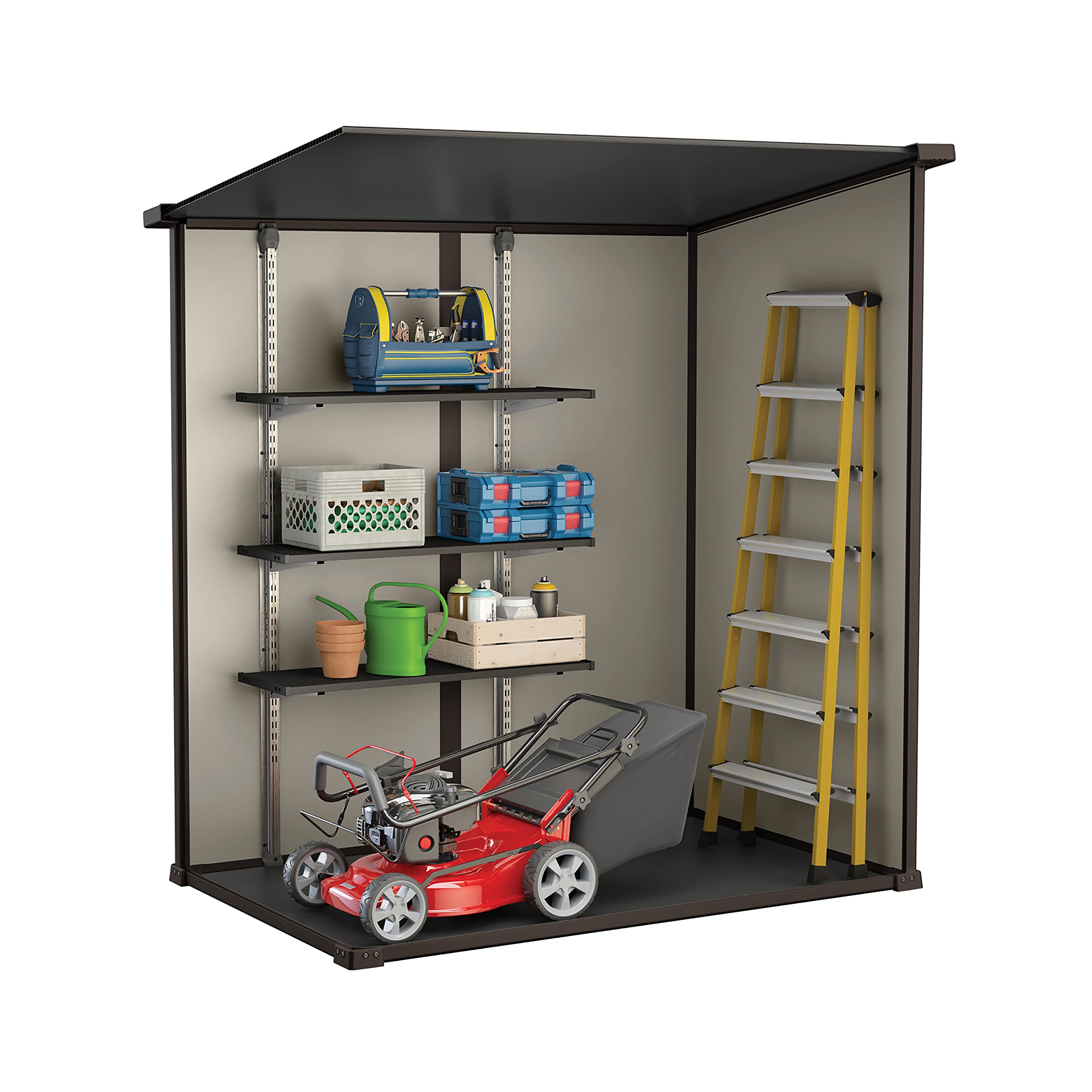 Keter Manor Pent Garden Shed, Single Door - 6 x 4 ft, Beige