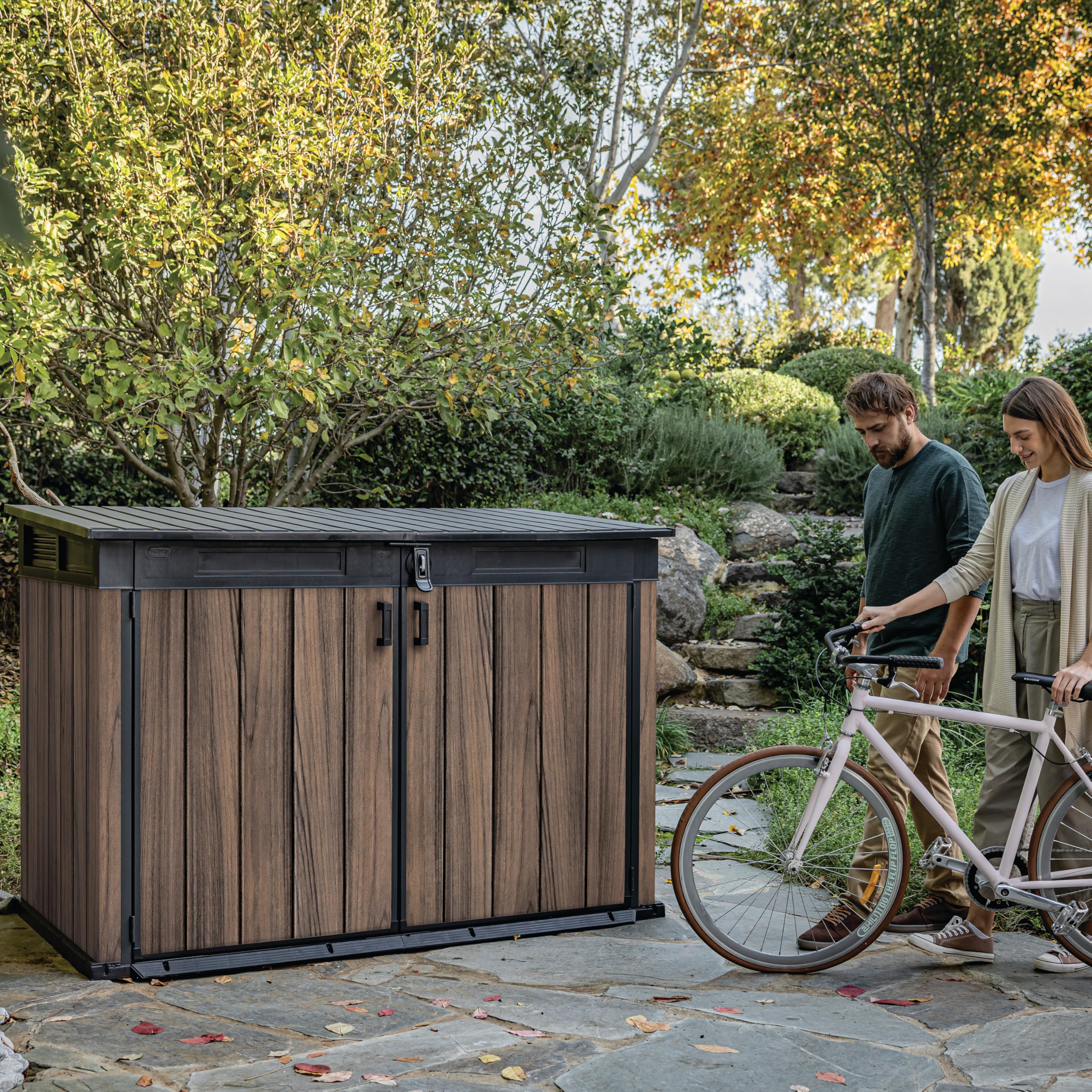 Keter Signature Horizontal Storage Shed - 2020L, Rosewood