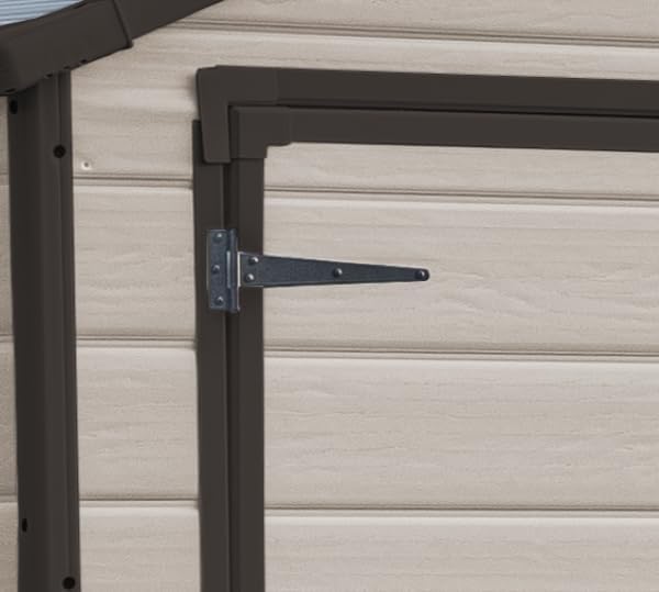 Keter Manor Apex Garden Shed - 6 x 5 ft, Double Door, Beige