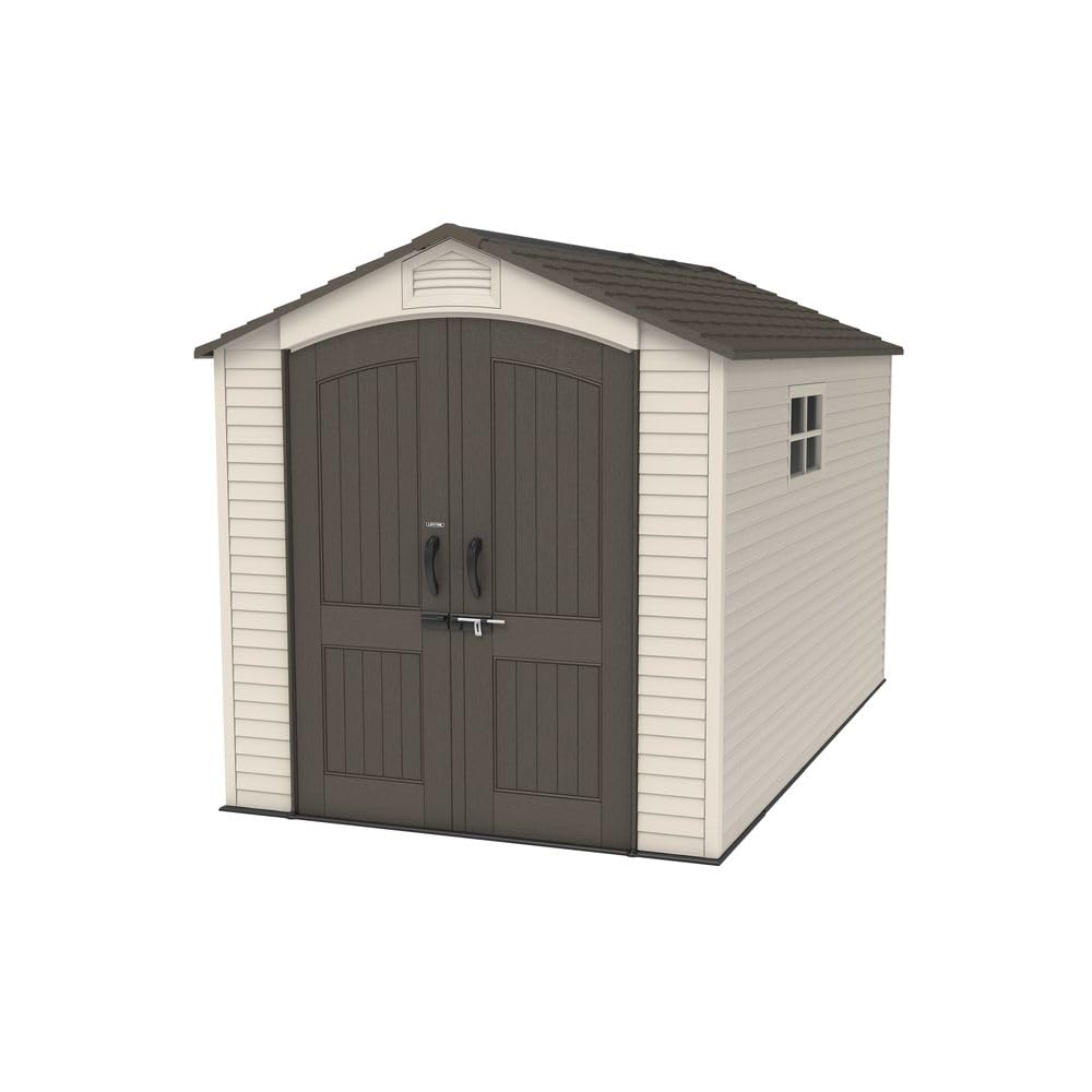 Lifetime 60310 Garden Storage Shed - 7 x 9.5 ft (213 x 289cm), HDPE, Tan