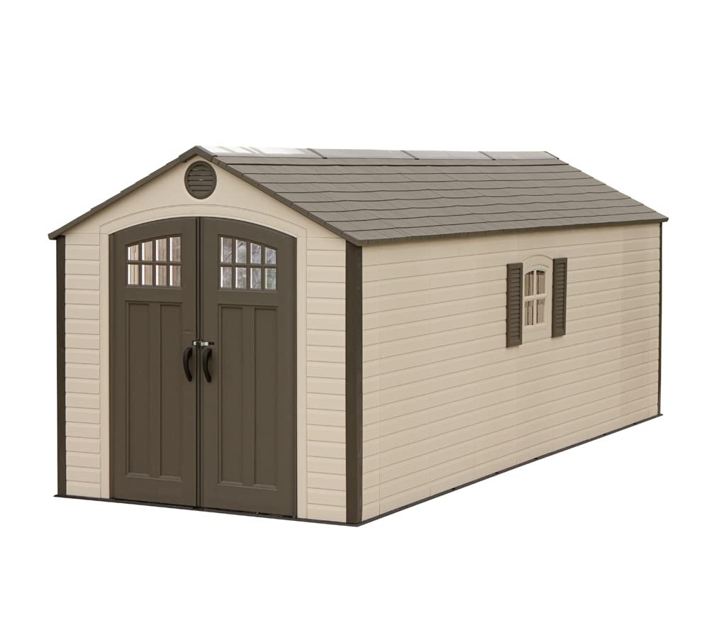 Lifetime 60310 Garden Storage Shed - 7 x 9.5 ft (213 x 289cm), HDPE, Tan