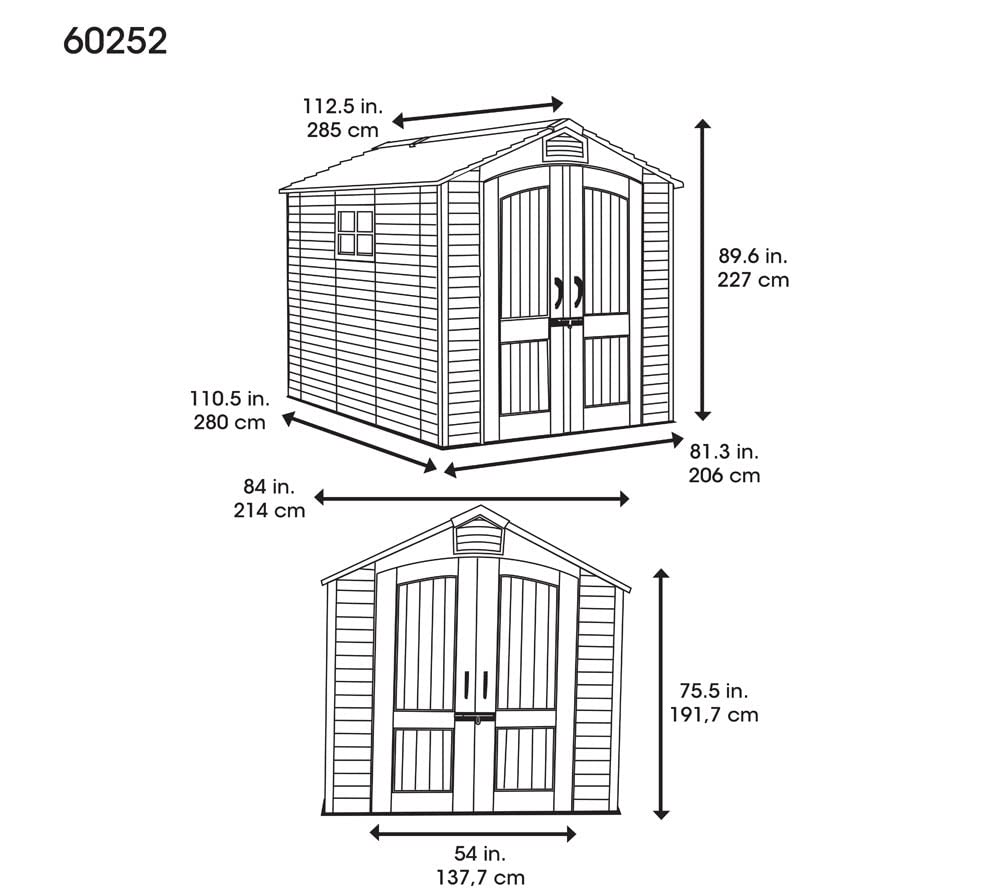 Lifetime 60310 Garden Storage Shed - 7 x 9.5 ft (213 x 289cm), HDPE, Tan