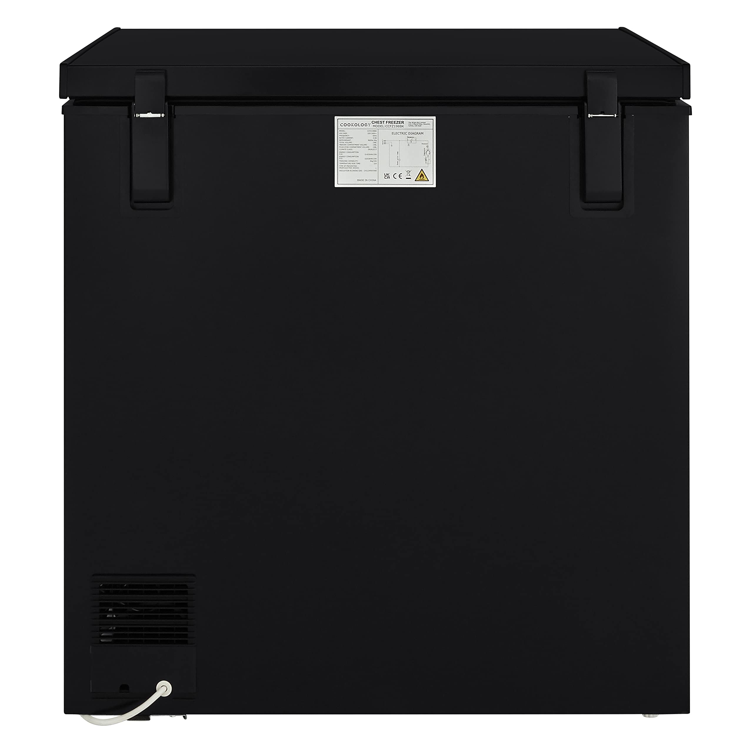 Cookology Chest Freezer - 418L Freestanding, Black