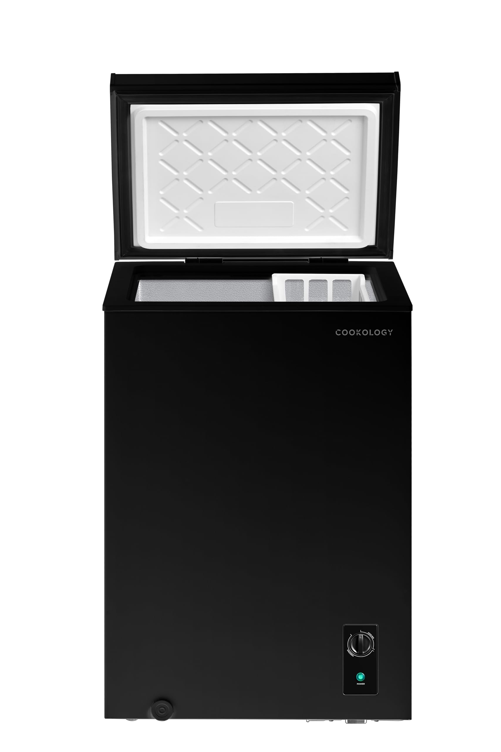Cookology Chest Freezer - 418L Freestanding, Black