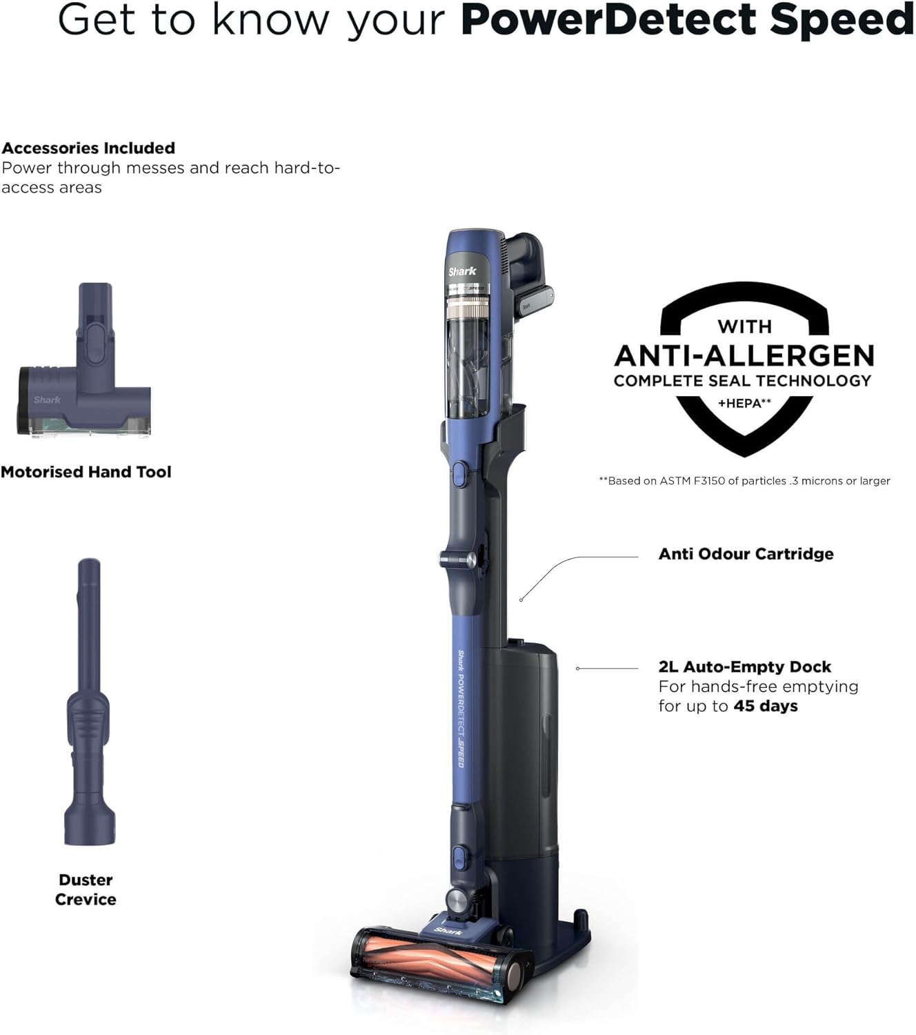 Shark PowerDetect Pet Pro Cordless Vacuum - Auto-Empty, IA3241UKT
