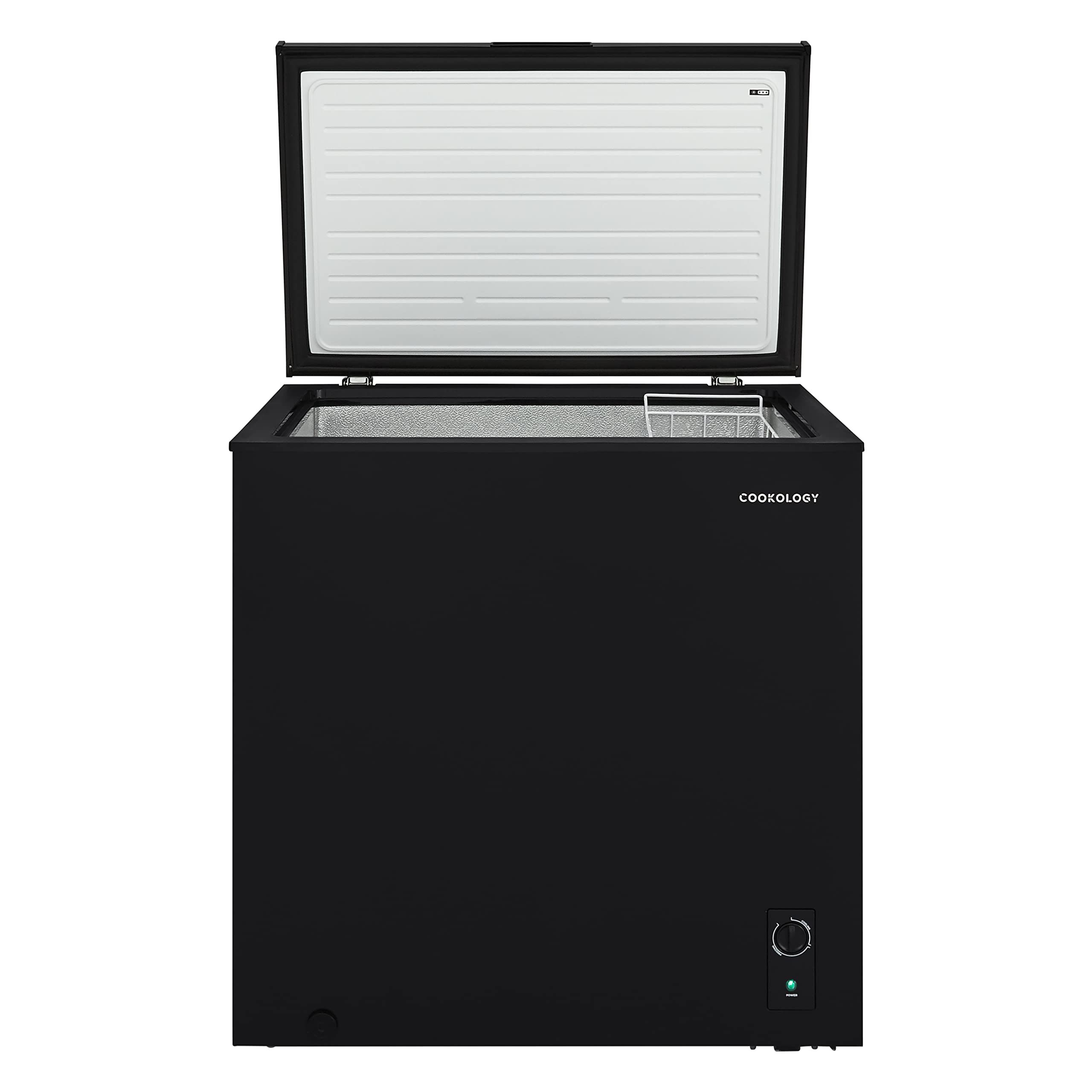 Cookology Chest Freezer - 418L Freestanding, Black