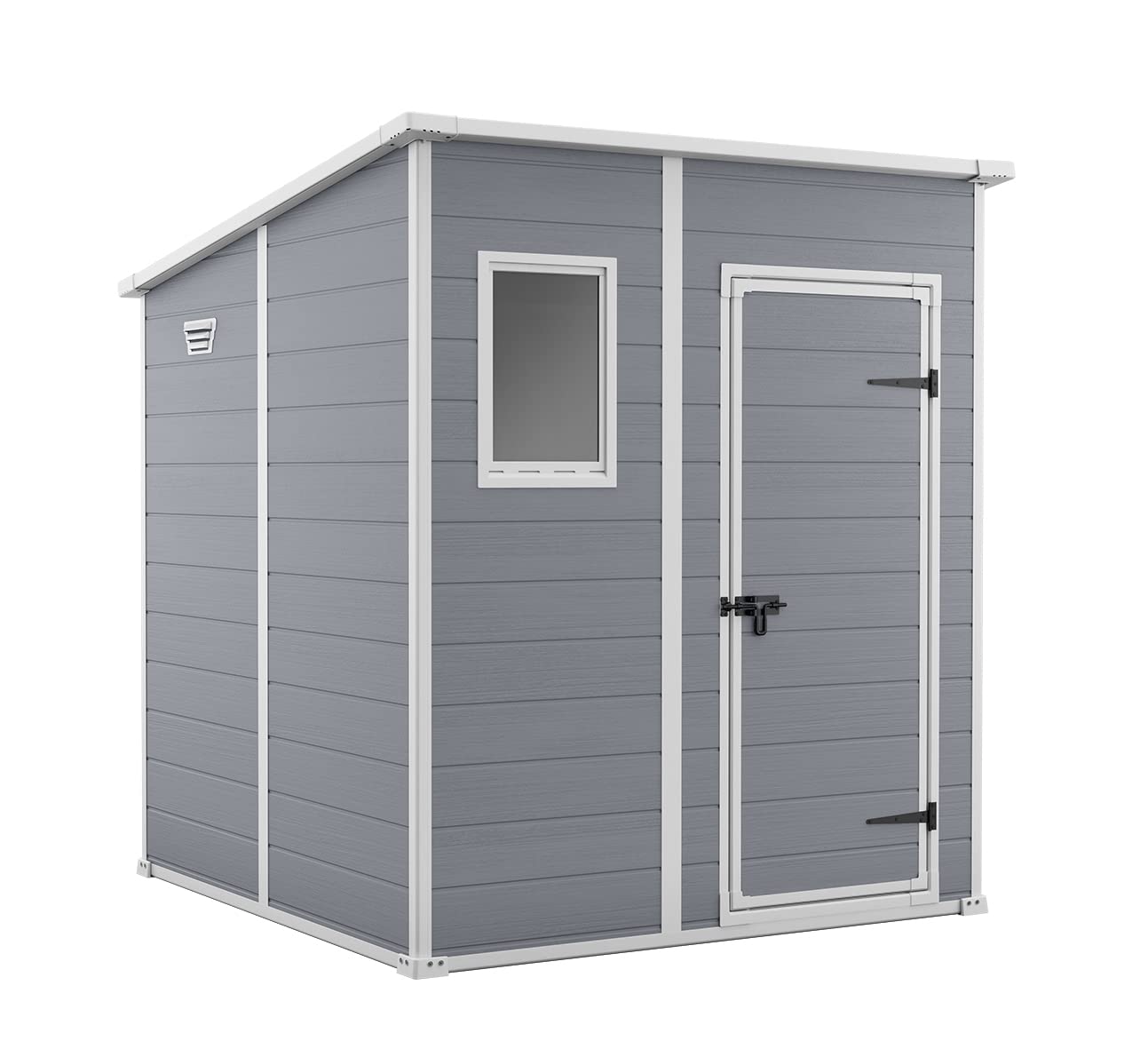 Keter Manor Pent Garden Shed - 6 x 6 ft, Grey