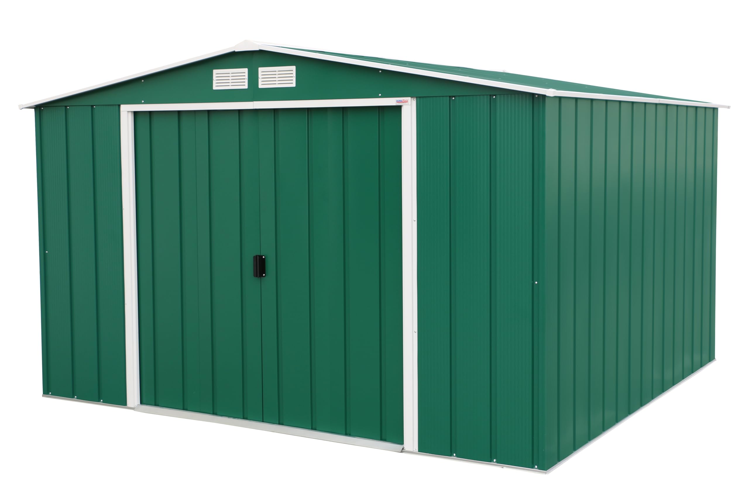 Duramax ECO Metal Garden Shed - 10 x 8 ft (7.80 m2), Galvanized Steel, Anthracite