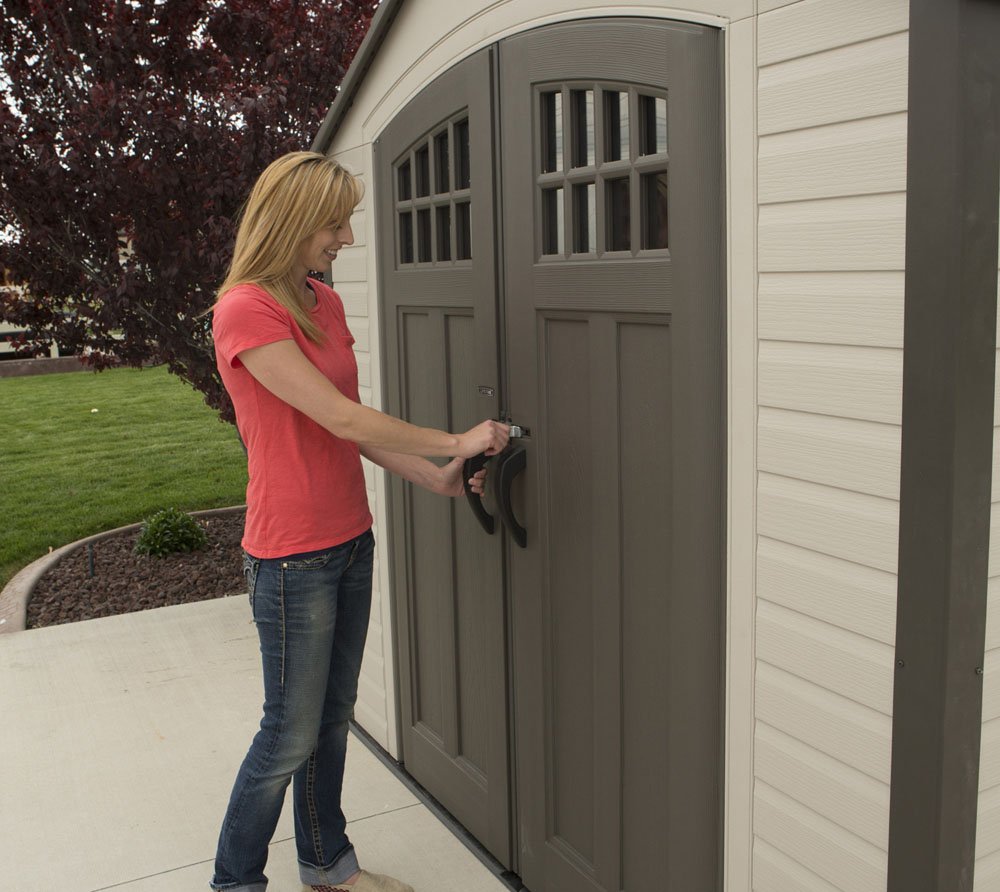 Lifetime 60310 Garden Storage Shed - 7 x 9.5 ft (213 x 289cm), HDPE, Tan