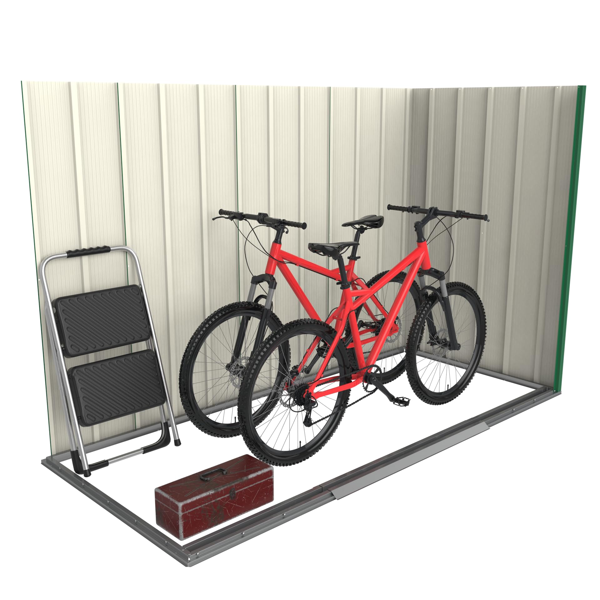 Duramax ECO Metal Garden Shed - 10 x 8 ft (7.80 m2), Galvanized Steel, Anthracite