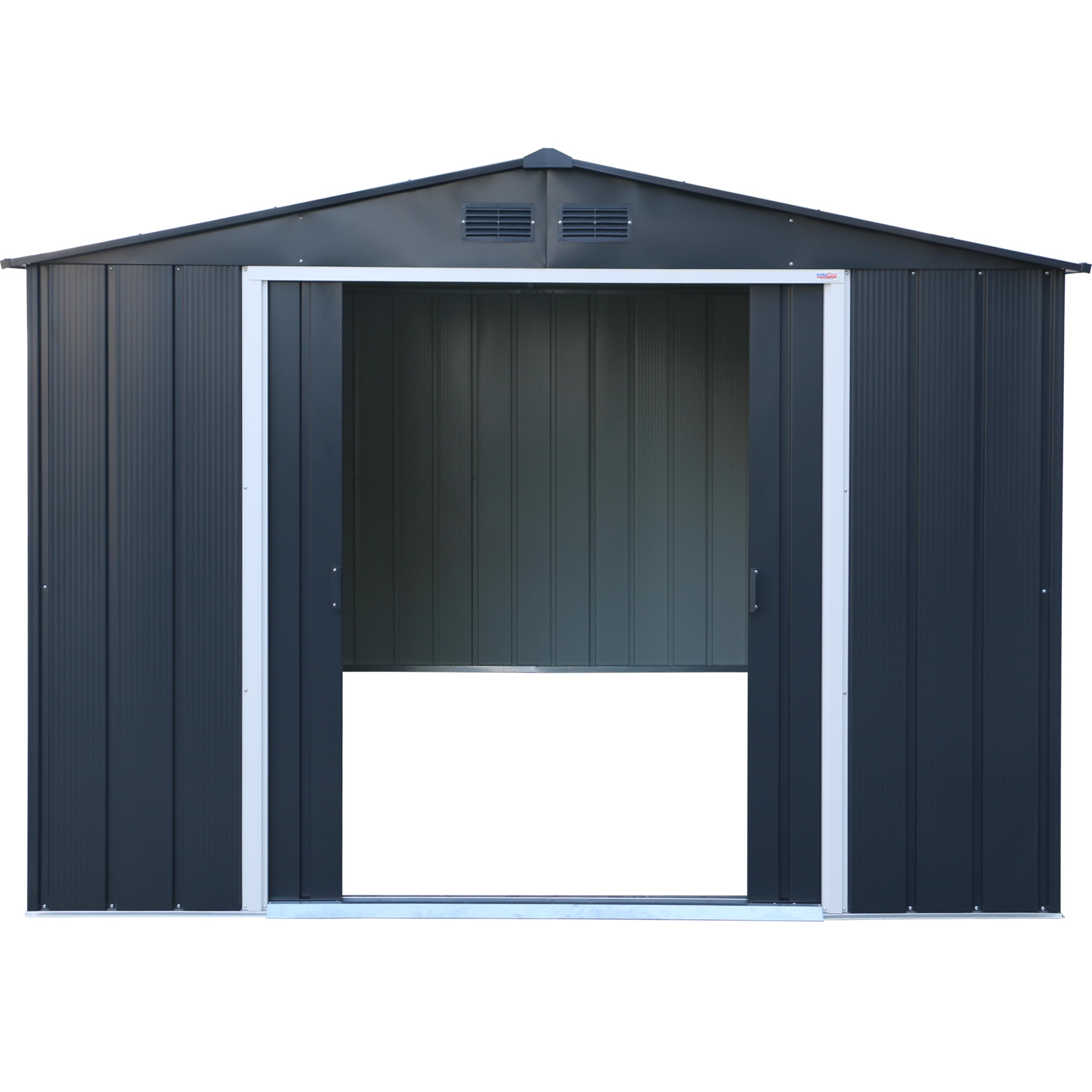 Duramax ECO Metal Garden Shed - 10 x 8 ft (7.80 m2), Galvanized Steel, Anthracite