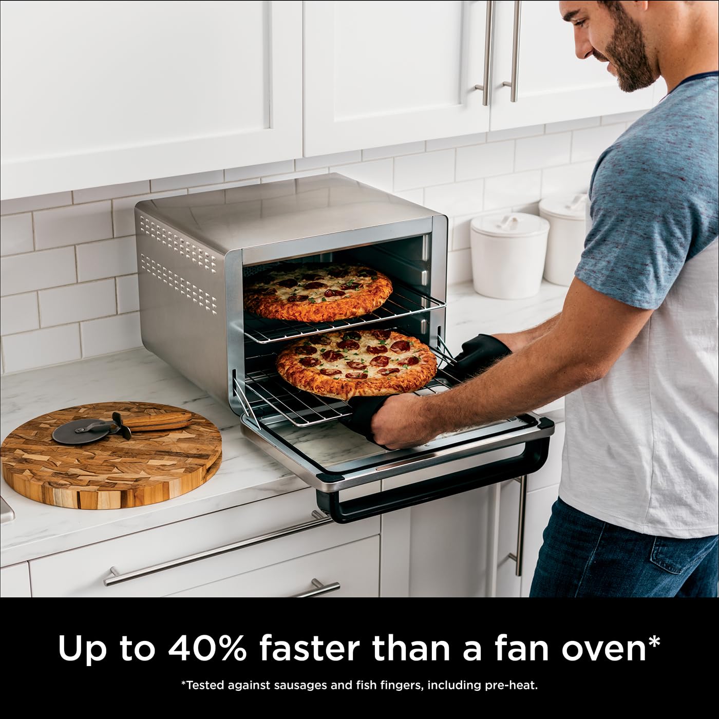 Ninja Foodi Countertop Oven - 10-in-1 Multifunction, Silver/Black