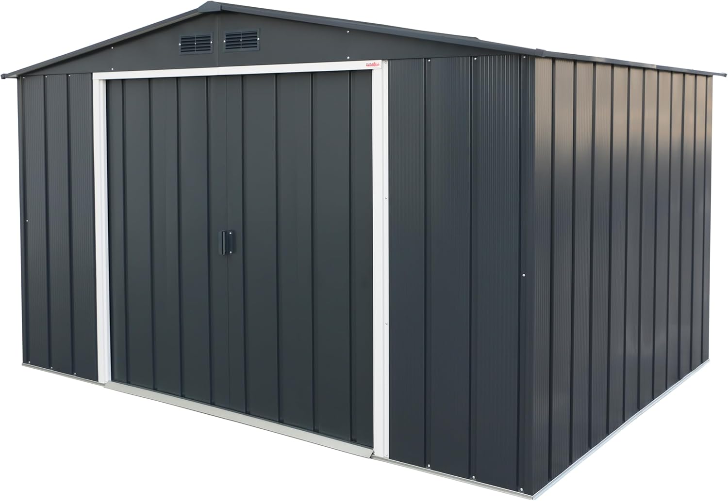 Duramax ECO Metal Garden Shed - 10 x 8 ft (7.80 m2), Galvanized Steel, Anthracite