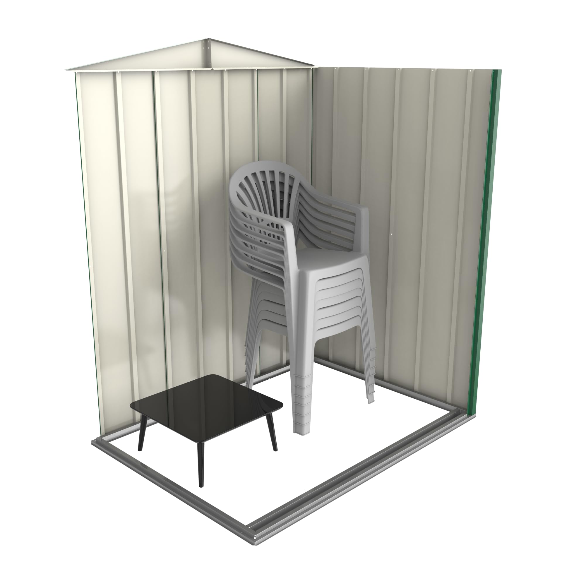 Duramax ECO Metal Garden Shed - 10 x 8 ft (7.80 m2), Galvanized Steel, Anthracite