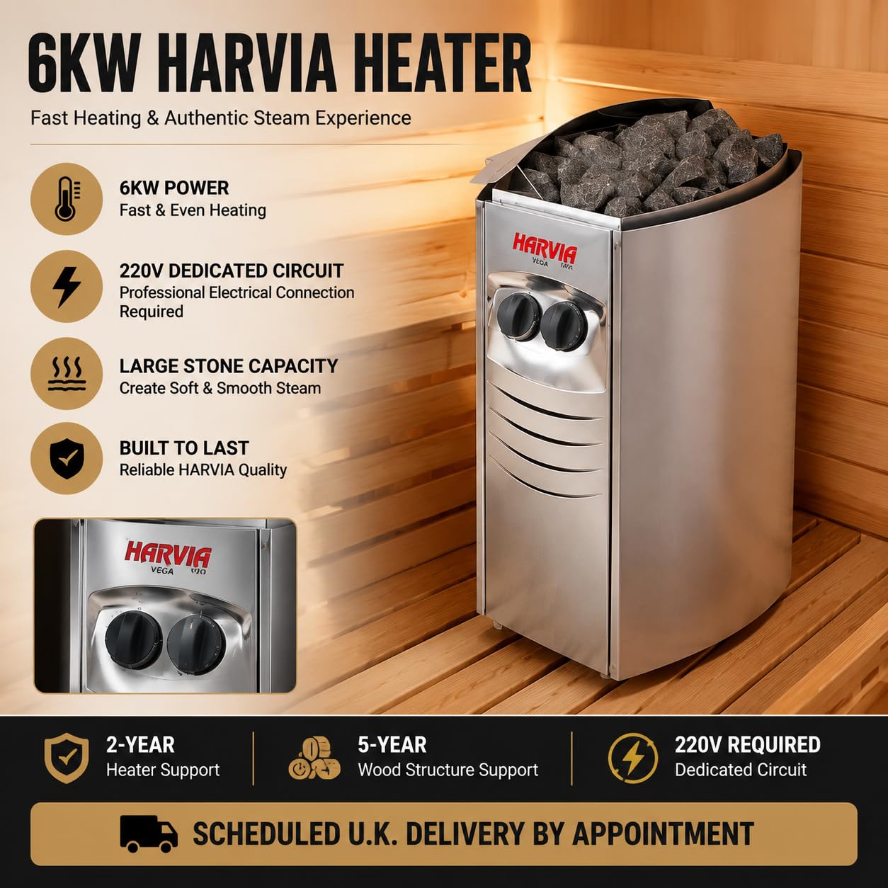 Infrared Sauna, 2-3 Person - 2700W, WiFi App Control, Black Aluminium Exterior