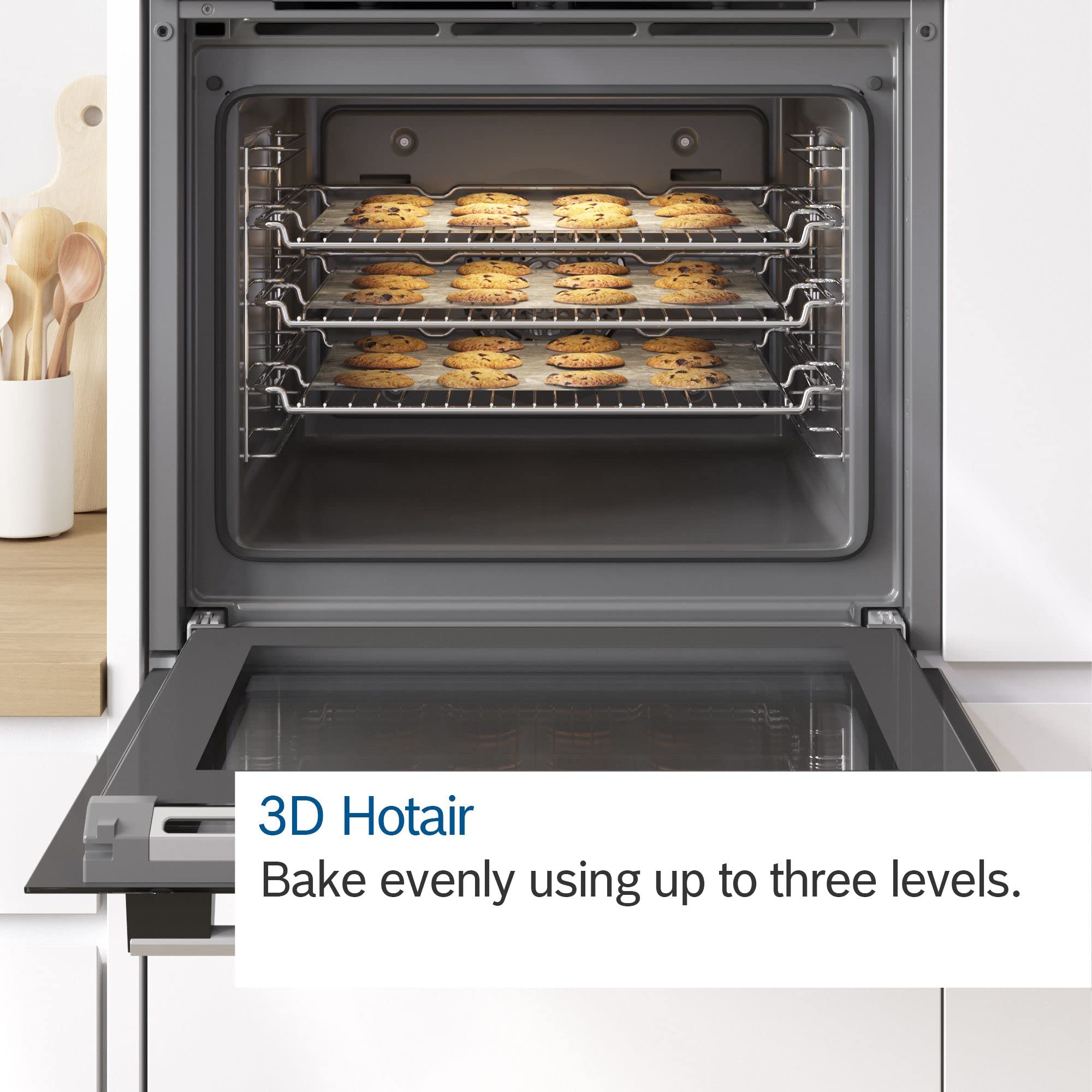 Bosch Series 2 HHF113BR0B Built-in Single Oven, A Rated, Stainless Steel