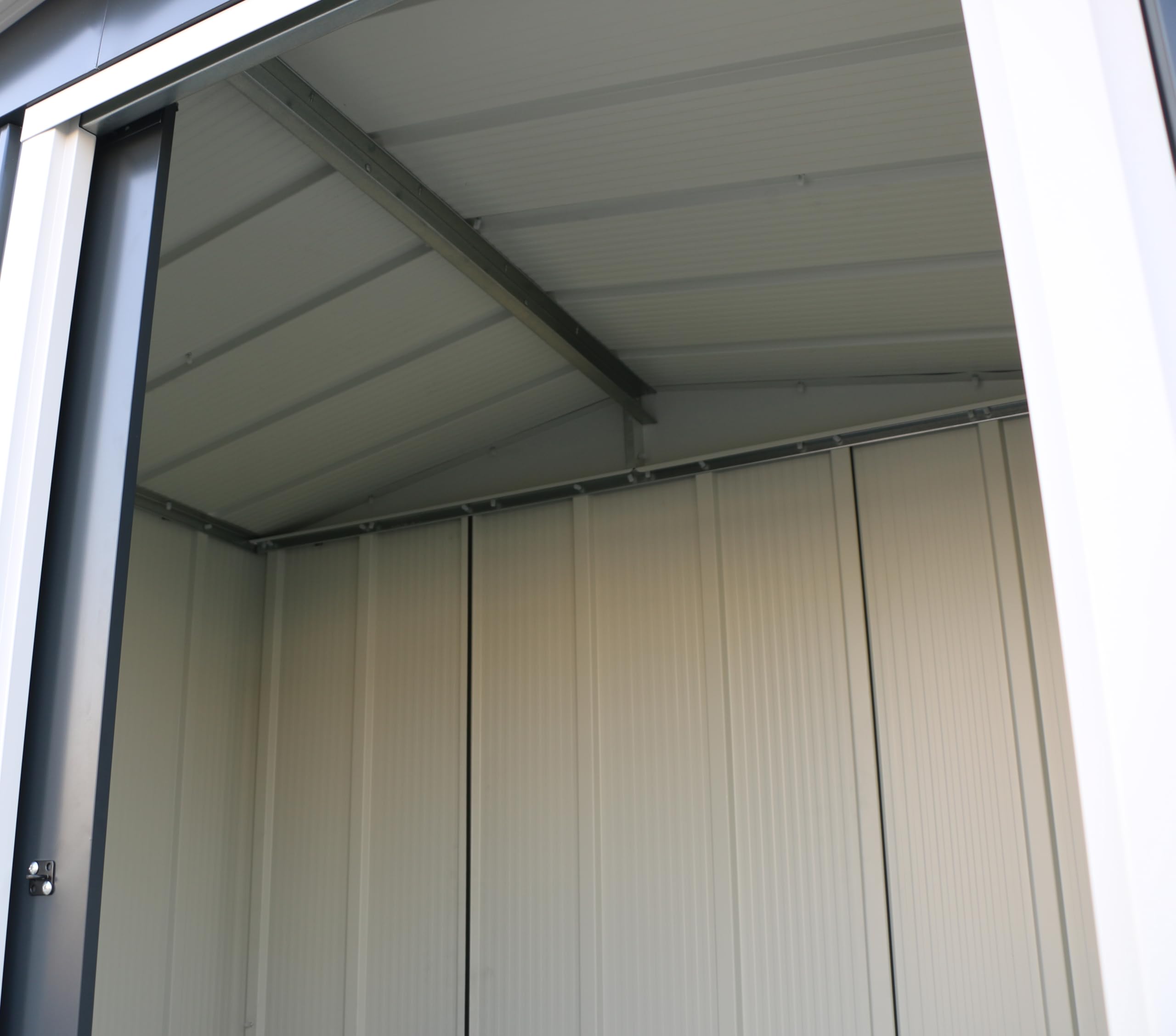 Duramax ECO Metal Garden Shed - 10 x 8 ft (7.80 m2), Galvanized Steel, Anthracite