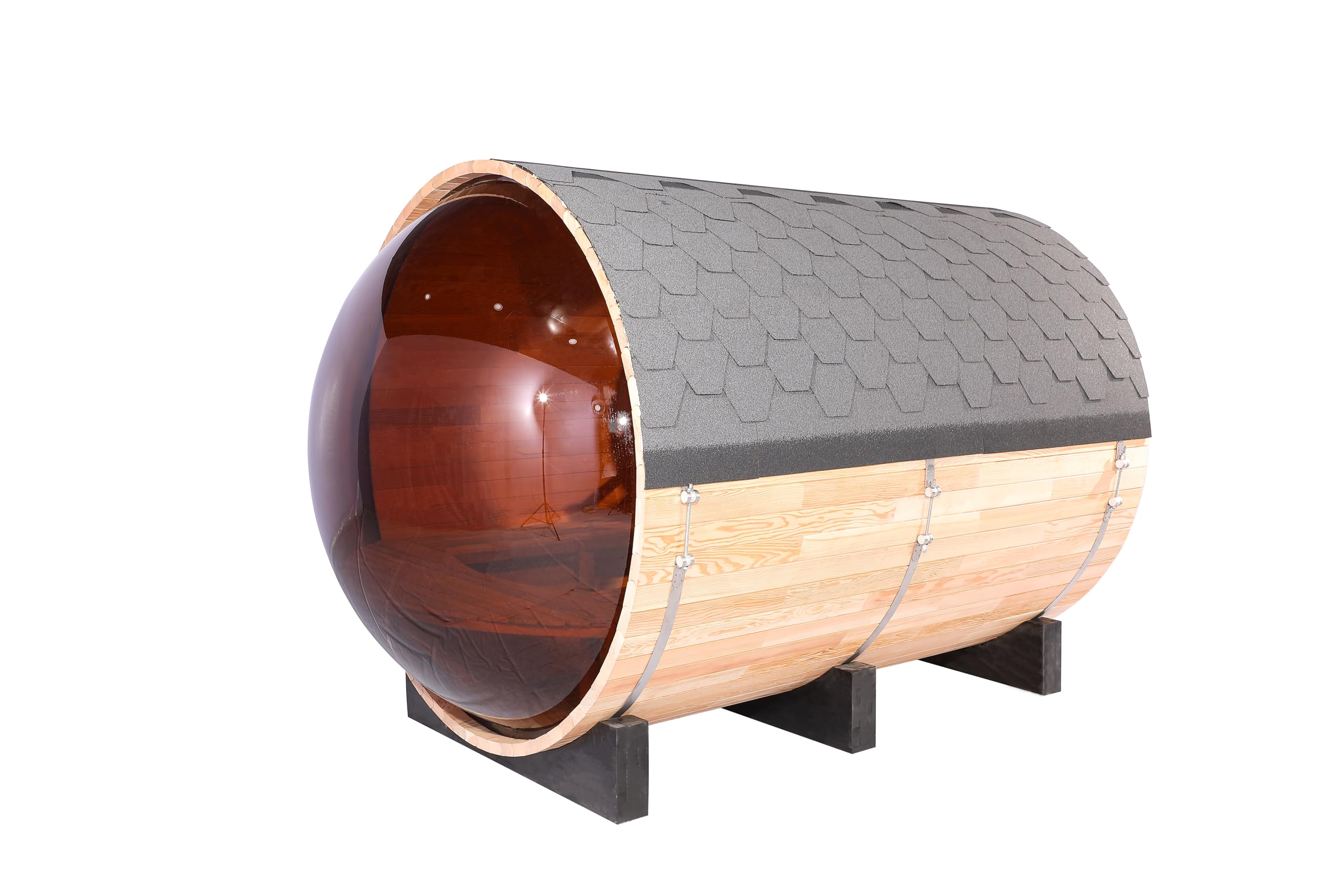 Infrared Sauna, 2-3 Person - 2700W, WiFi App Control, Black Aluminium Exterior