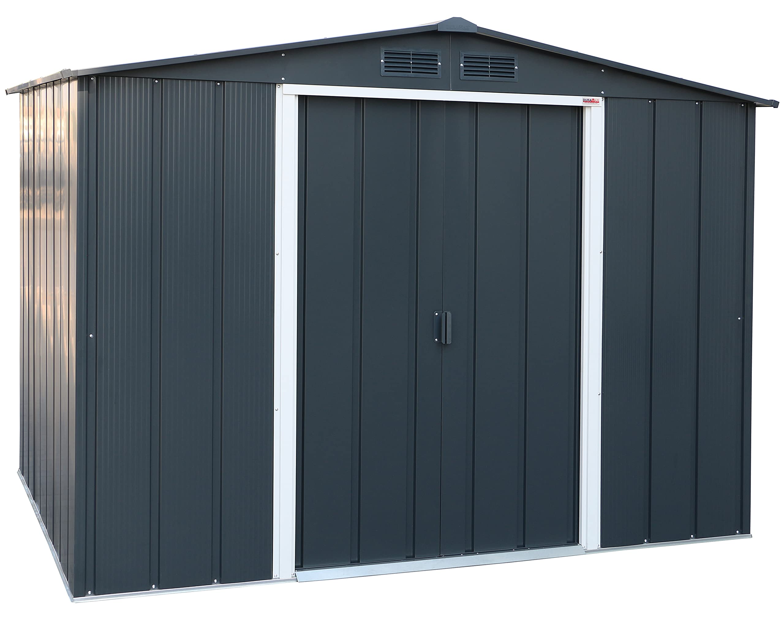 Duramax ECO Metal Garden Shed - 10 x 8 ft (7.80 m2), Galvanized Steel, Anthracite