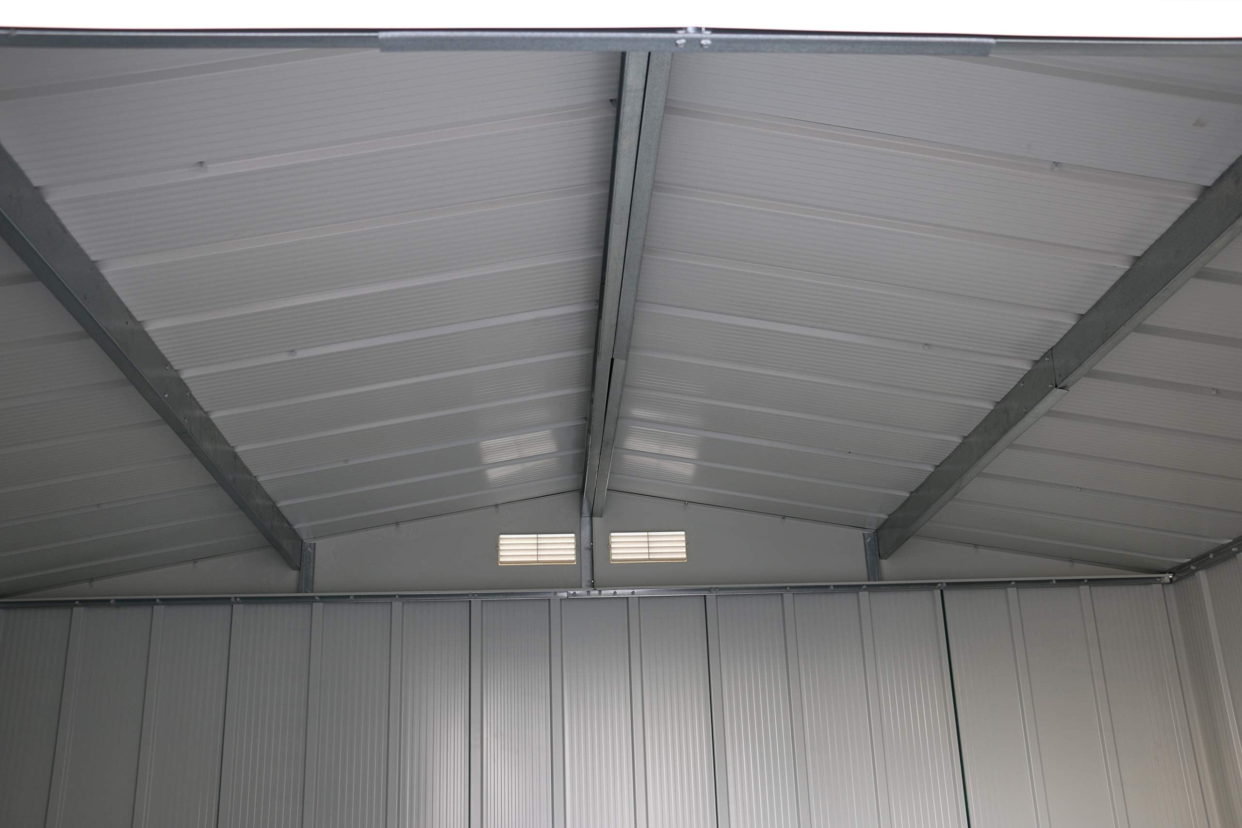 Duramax ECO Metal Garden Shed - 10 x 8 ft (7.80 m2), Galvanized Steel, Anthracite