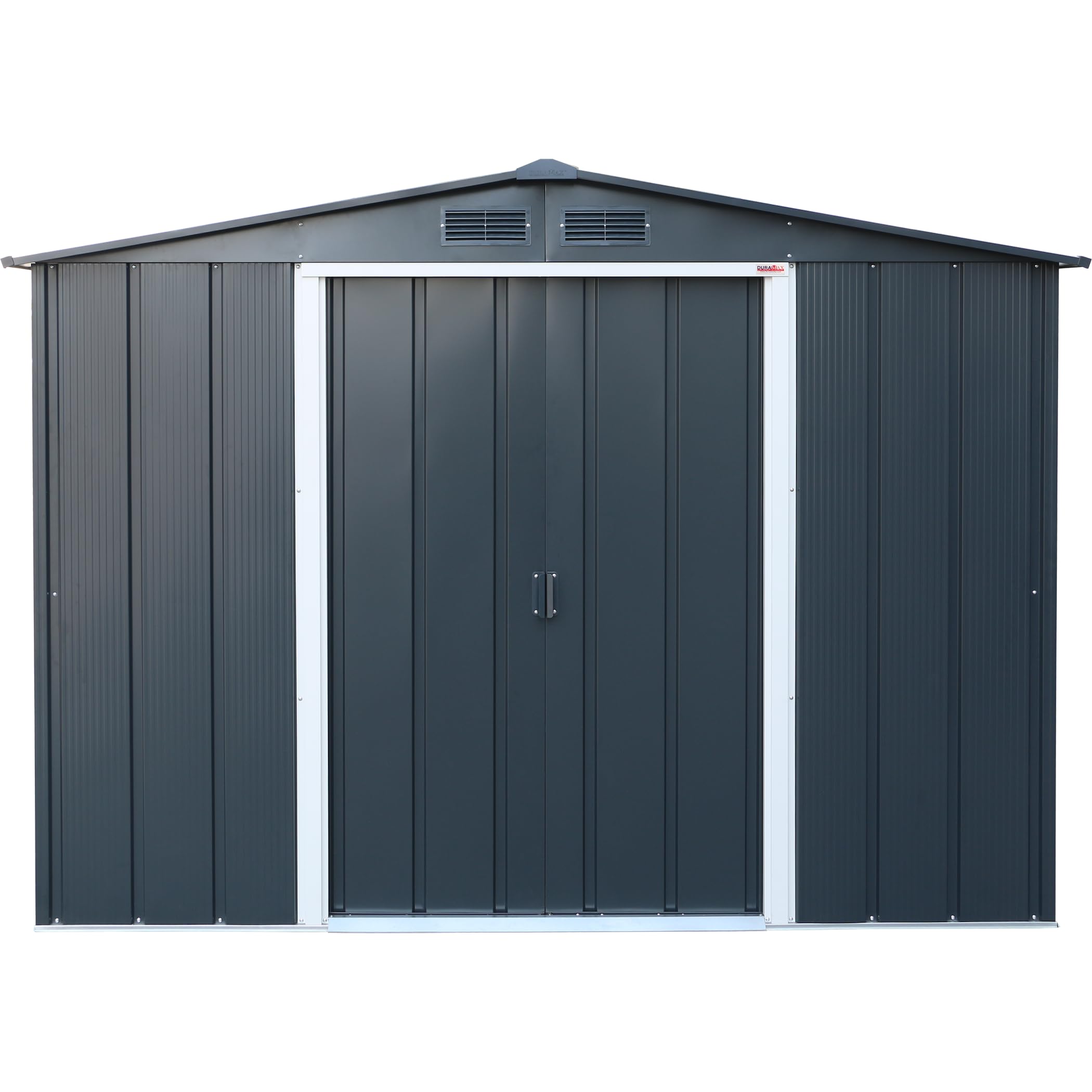 Duramax ECO Metal Garden Shed - 10 x 8 ft (7.80 m2), Galvanized Steel, Anthracite
