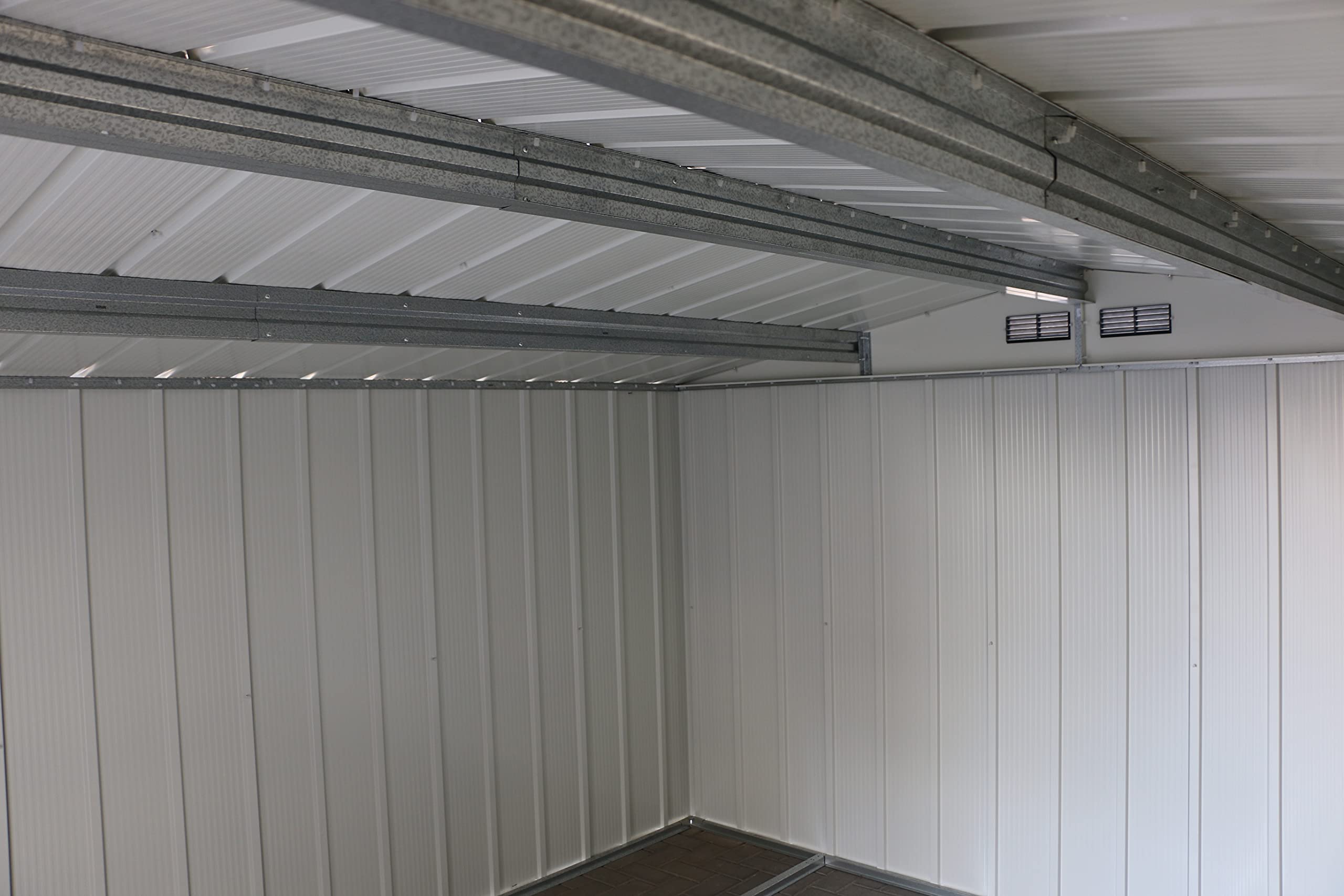 Duramax ECO Metal Garden Shed - 10 x 8 ft (7.80 m2), Galvanized Steel, Anthracite