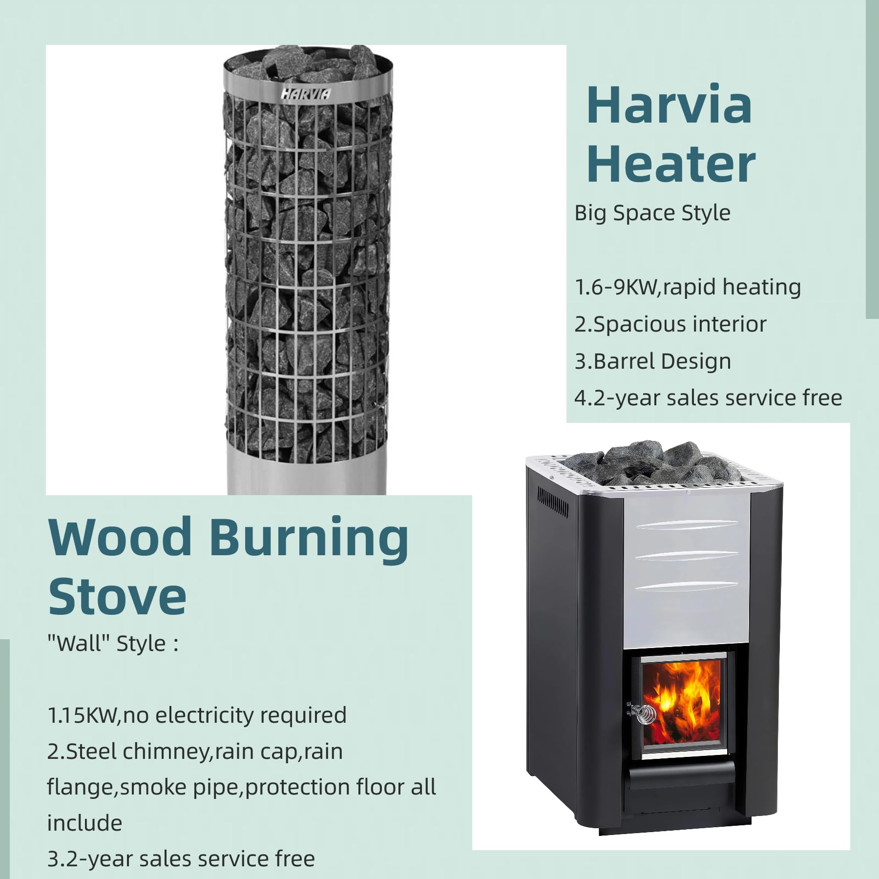 AURGOD Outdoor Sauna, 2-8 Person - Canadian Red Cedar, Wood-Burning or Electric Harvia Heater